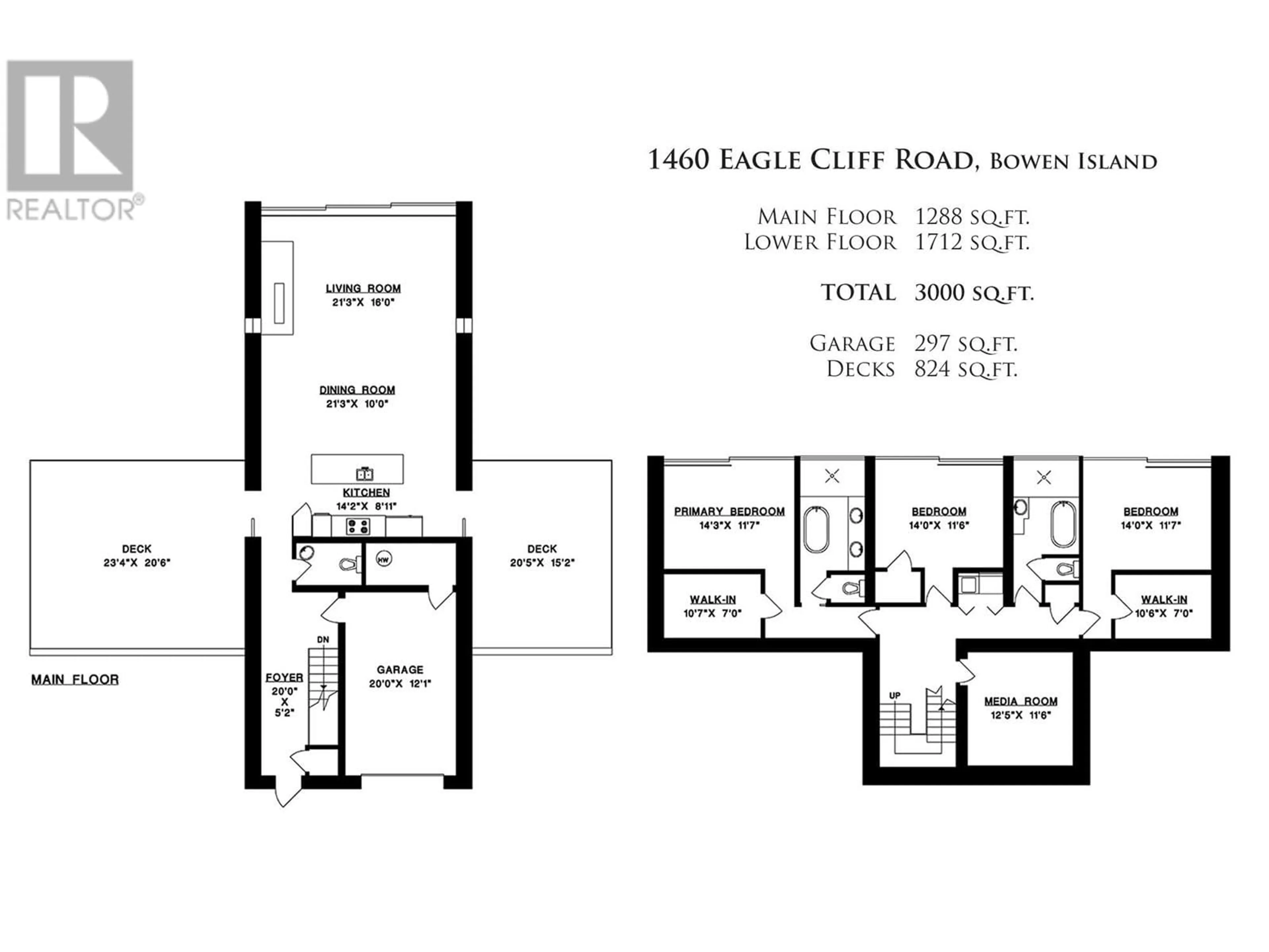 Floor plan for 1460 EAGLE CLIFF ROAD, Bowen Island British Columbia V0N1G1