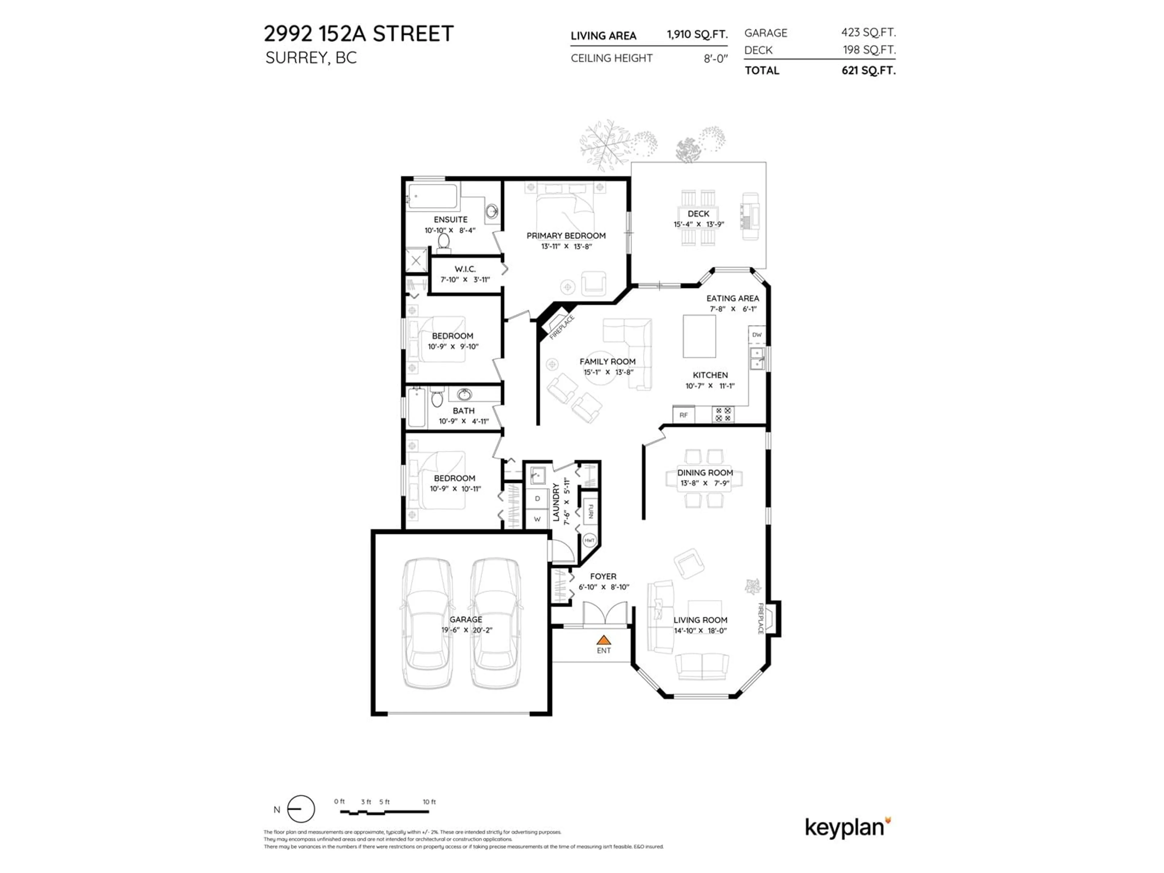 Floor plan for 2992 152A STREET, Surrey British Columbia V4P1G7