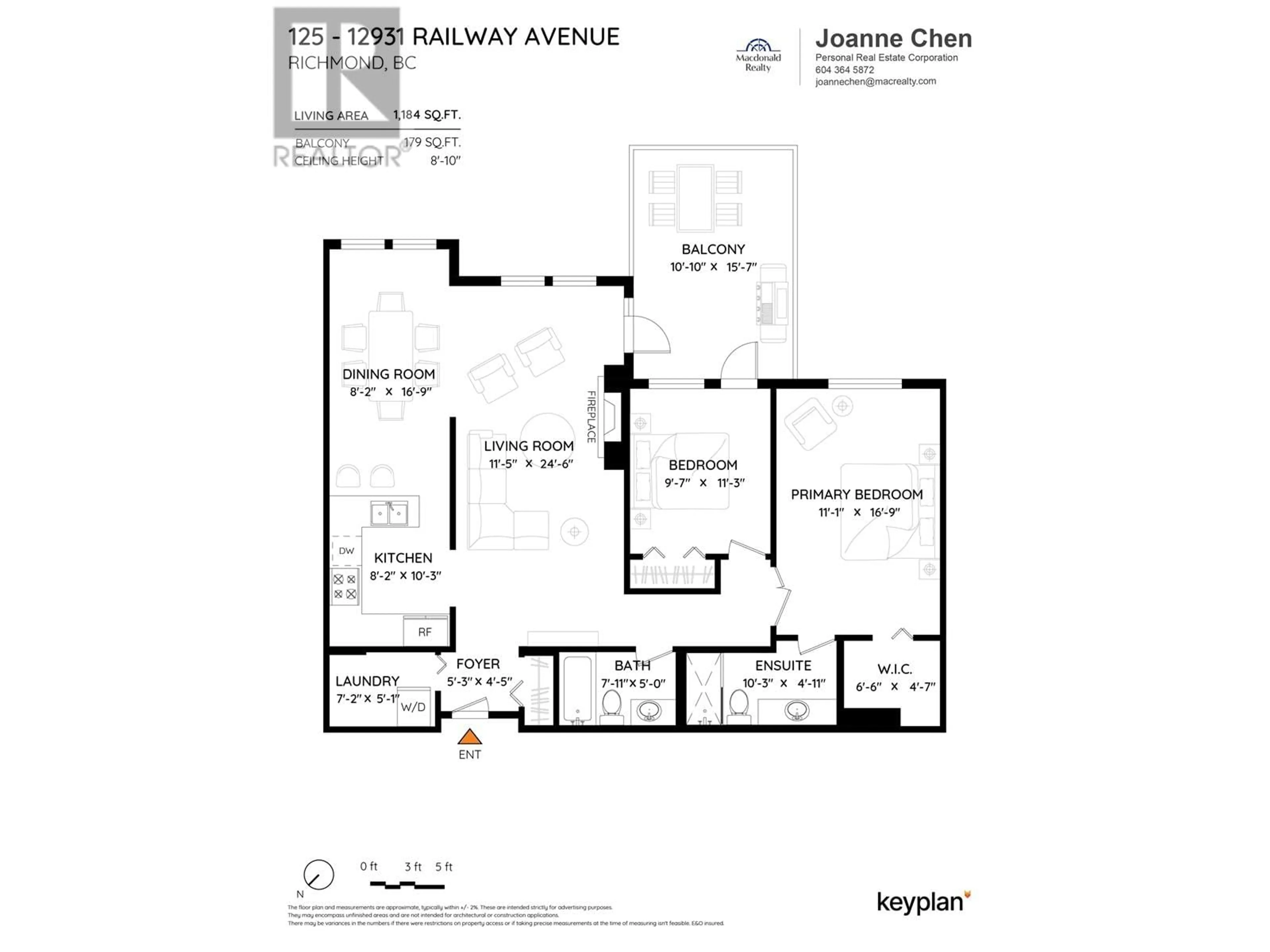 Floor plan for 125 12931 RAILWAY AVENUE, Richmond British Columbia V7E6M5