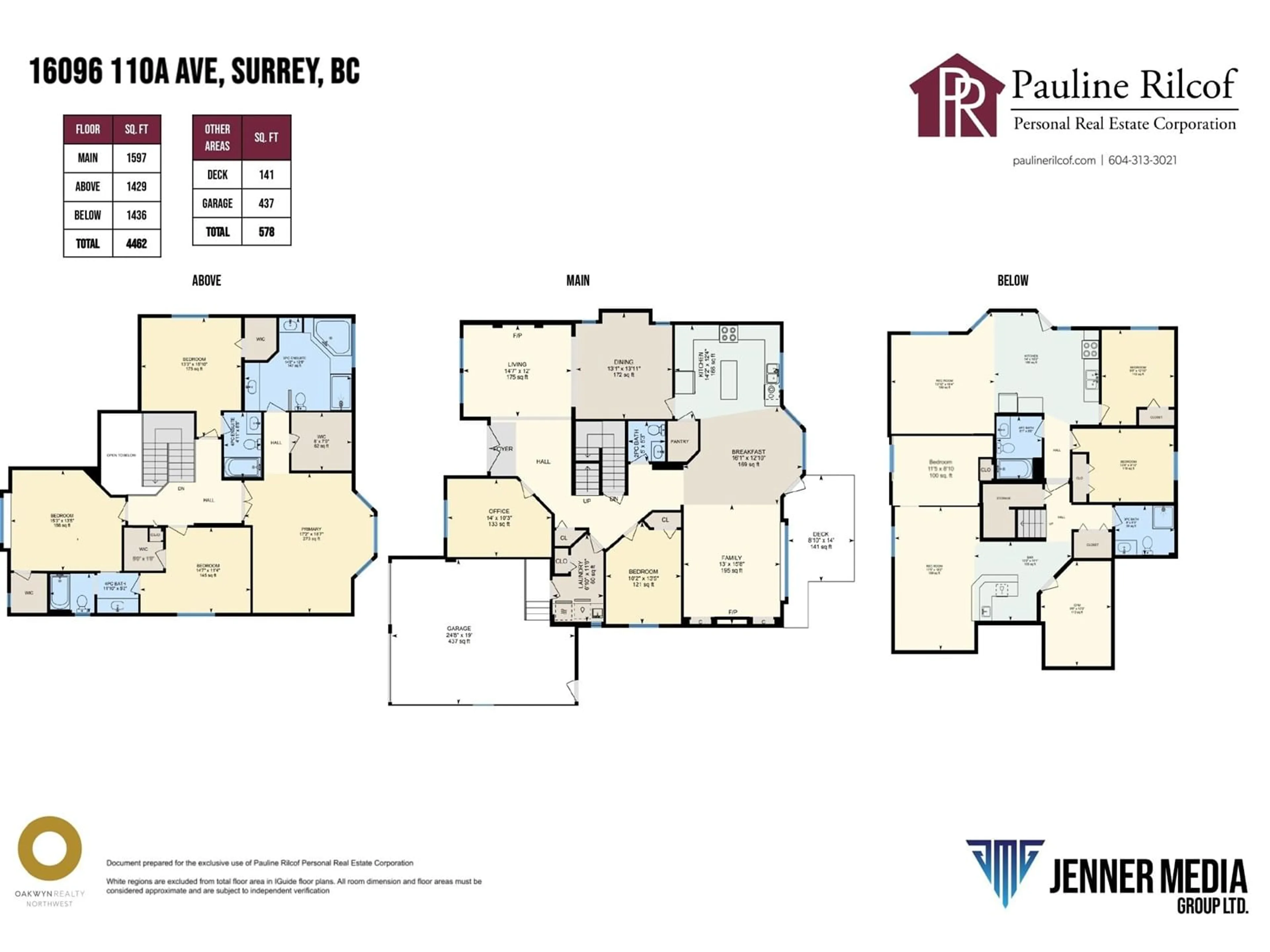 Floor plan for 16096 110A AVENUE, Surrey British Columbia V4N4Y1