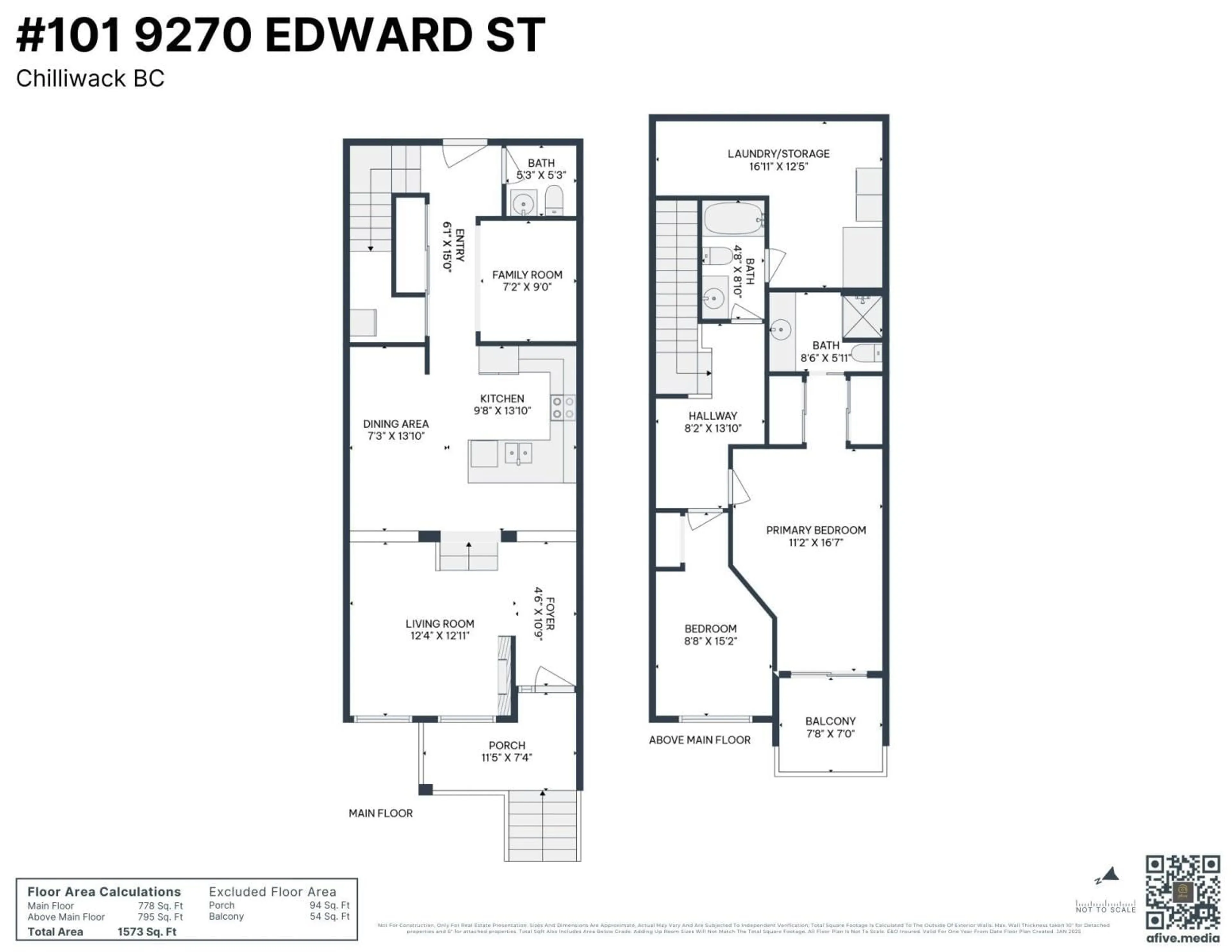 Floor plan for 101 9270 EDWARD STREET|Chilliwack Proper, Chilliwack British Columbia V2P4C4