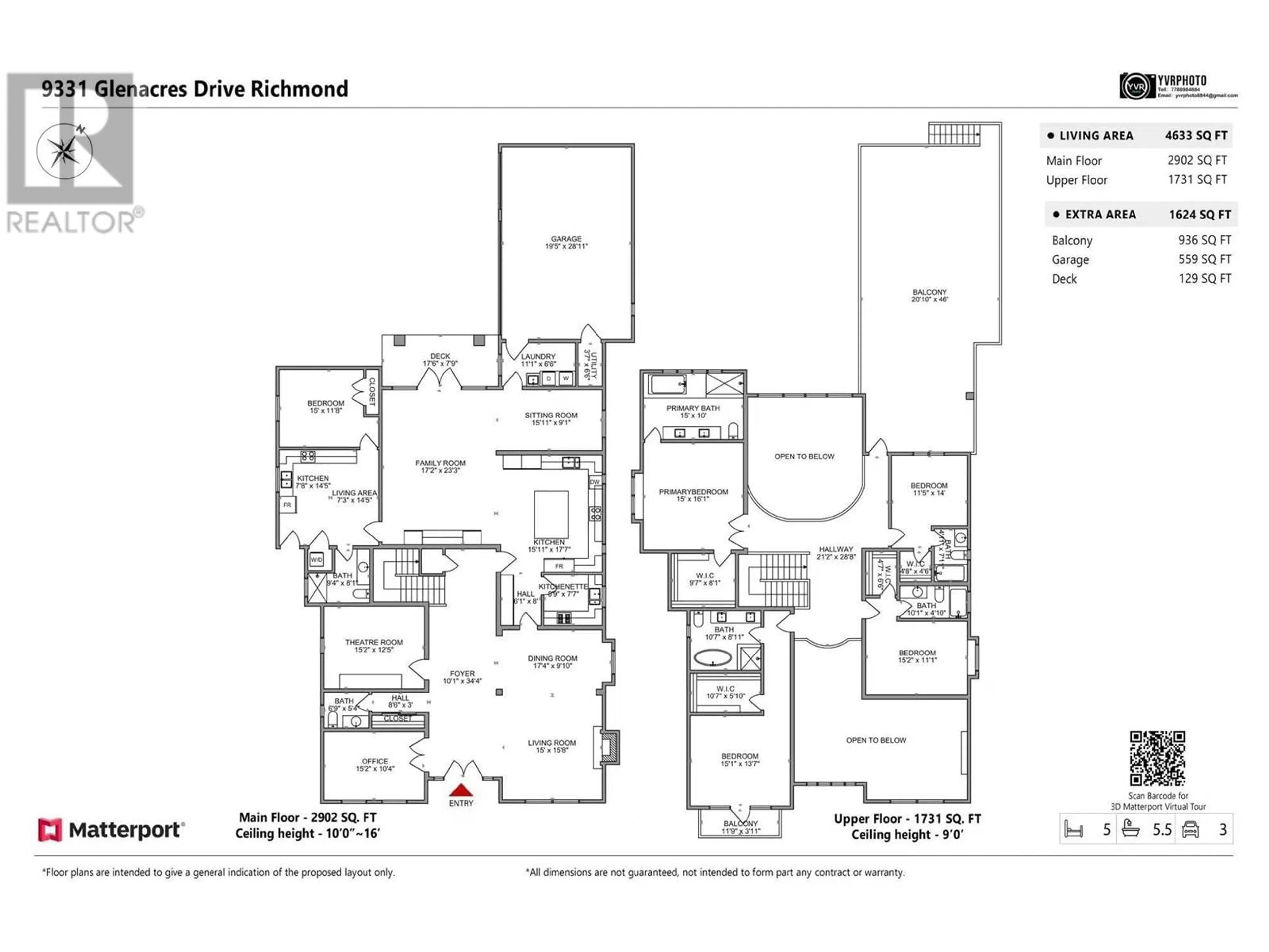 Floor plan for 9331 GLENACRES DRIVE, Richmond British Columbia V7A1Y6