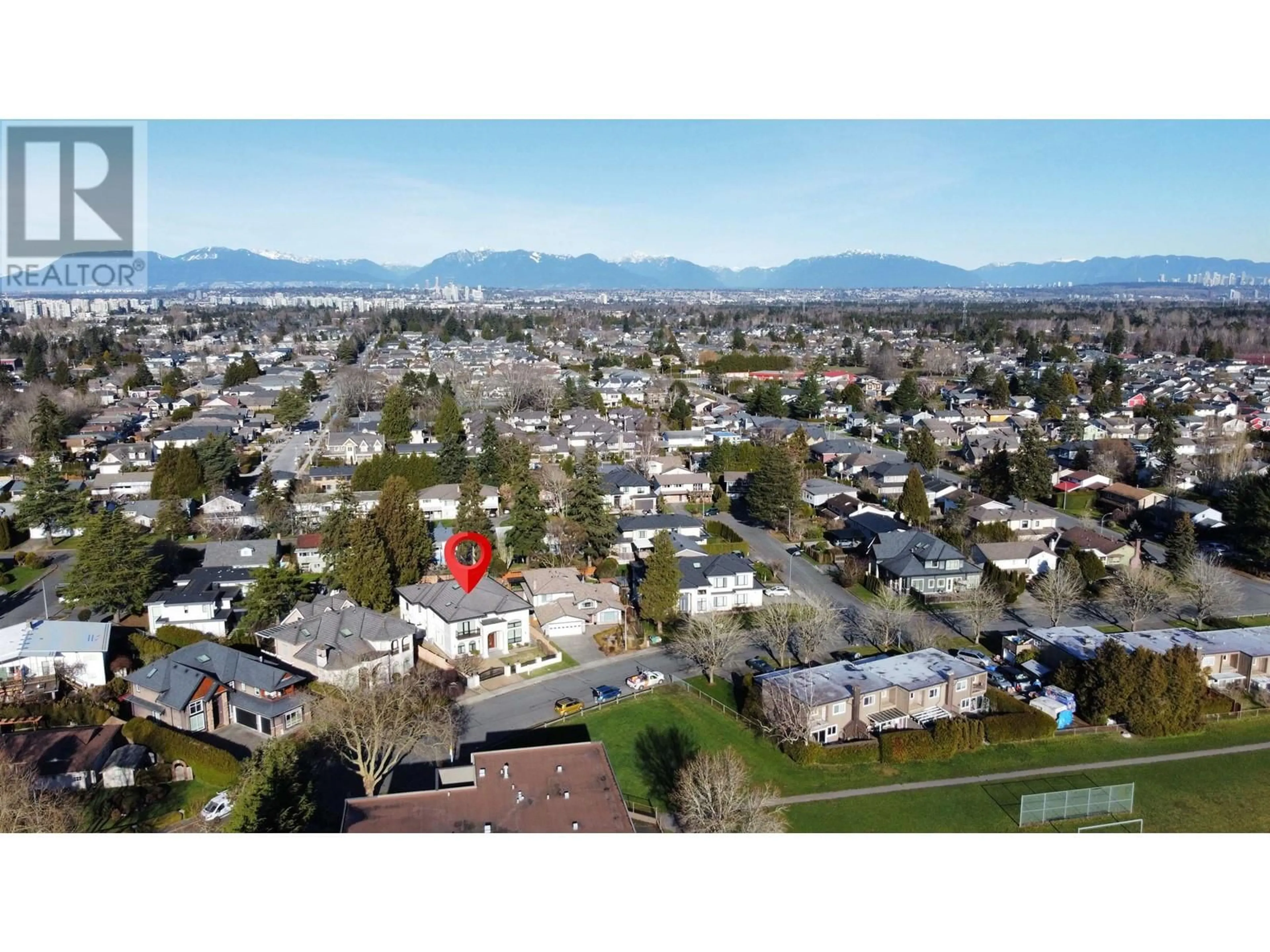 A pic from outside/outdoor area/front of a property/back of a property/a pic from drone, mountain view for 9331 GLENACRES DRIVE, Richmond British Columbia V7A1Y6