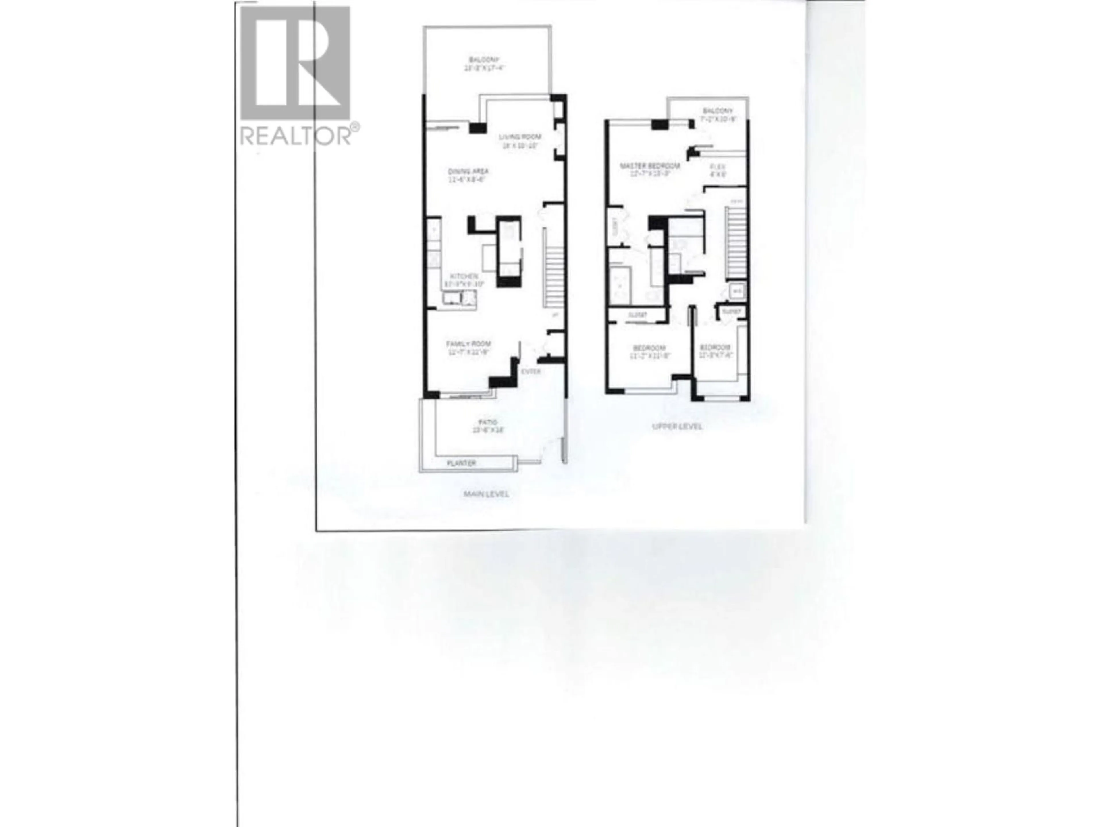 Floor plan for TH E 1199 MARINASIDE CRESCENT, Vancouver British Columbia V6Z2Y2