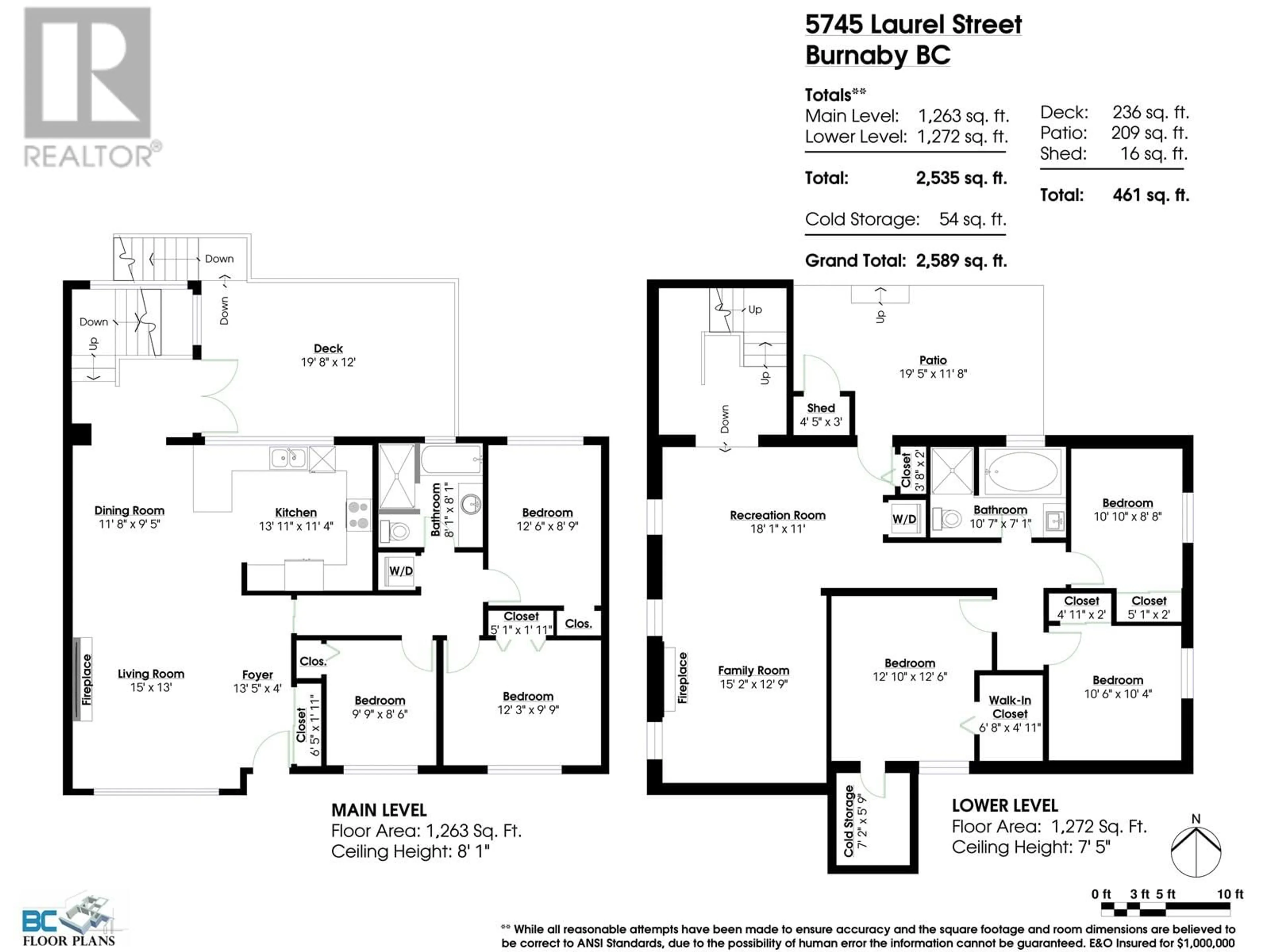 Floor plan for 5745 LAUREL STREET, Burnaby British Columbia V5G1N4