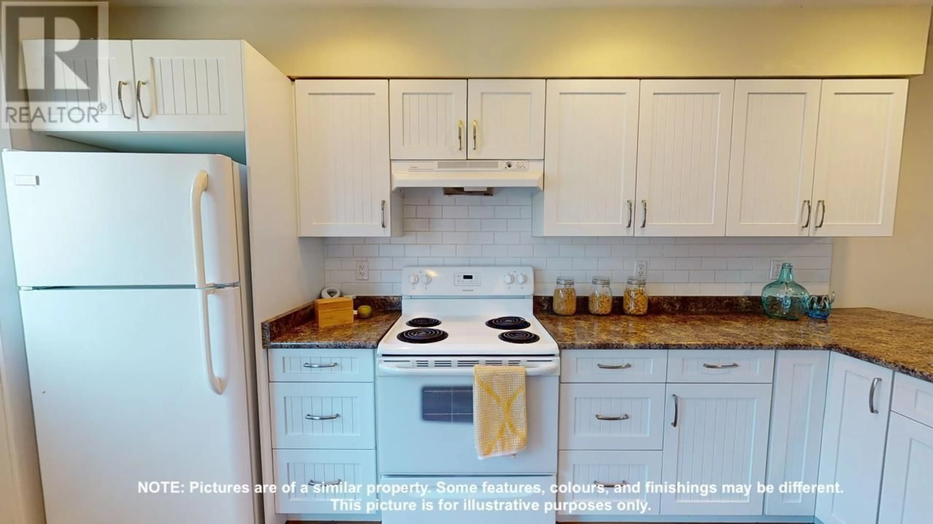 Standard kitchen, ceramic/tile floor for 207 11703 102 STREET, Fort St. John British Columbia V1J0R7