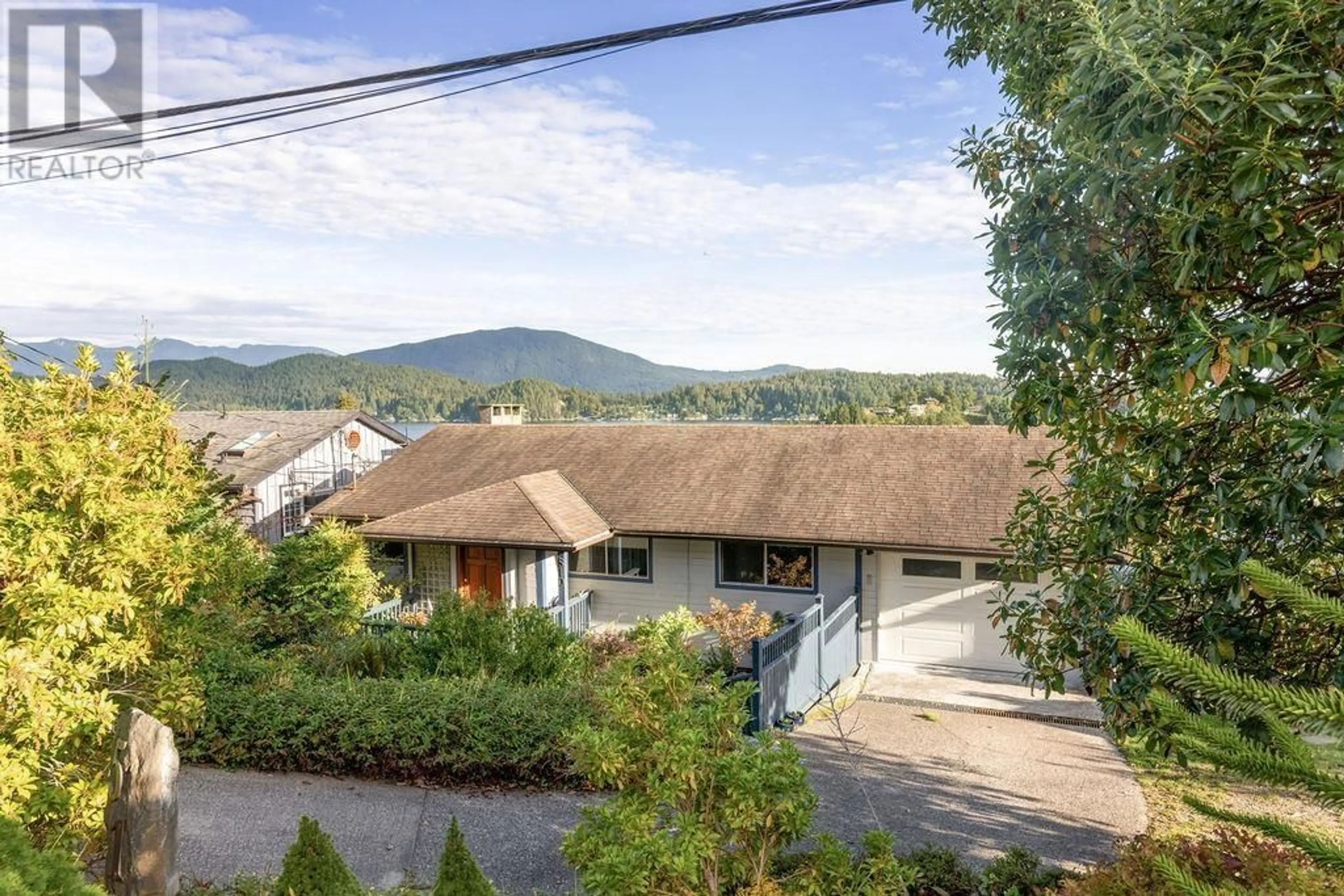 A pic from outside/outdoor area/front of a property/back of a property/a pic from drone, mountain view for 510 ABBS ROAD, Gibsons British Columbia V0N1V8