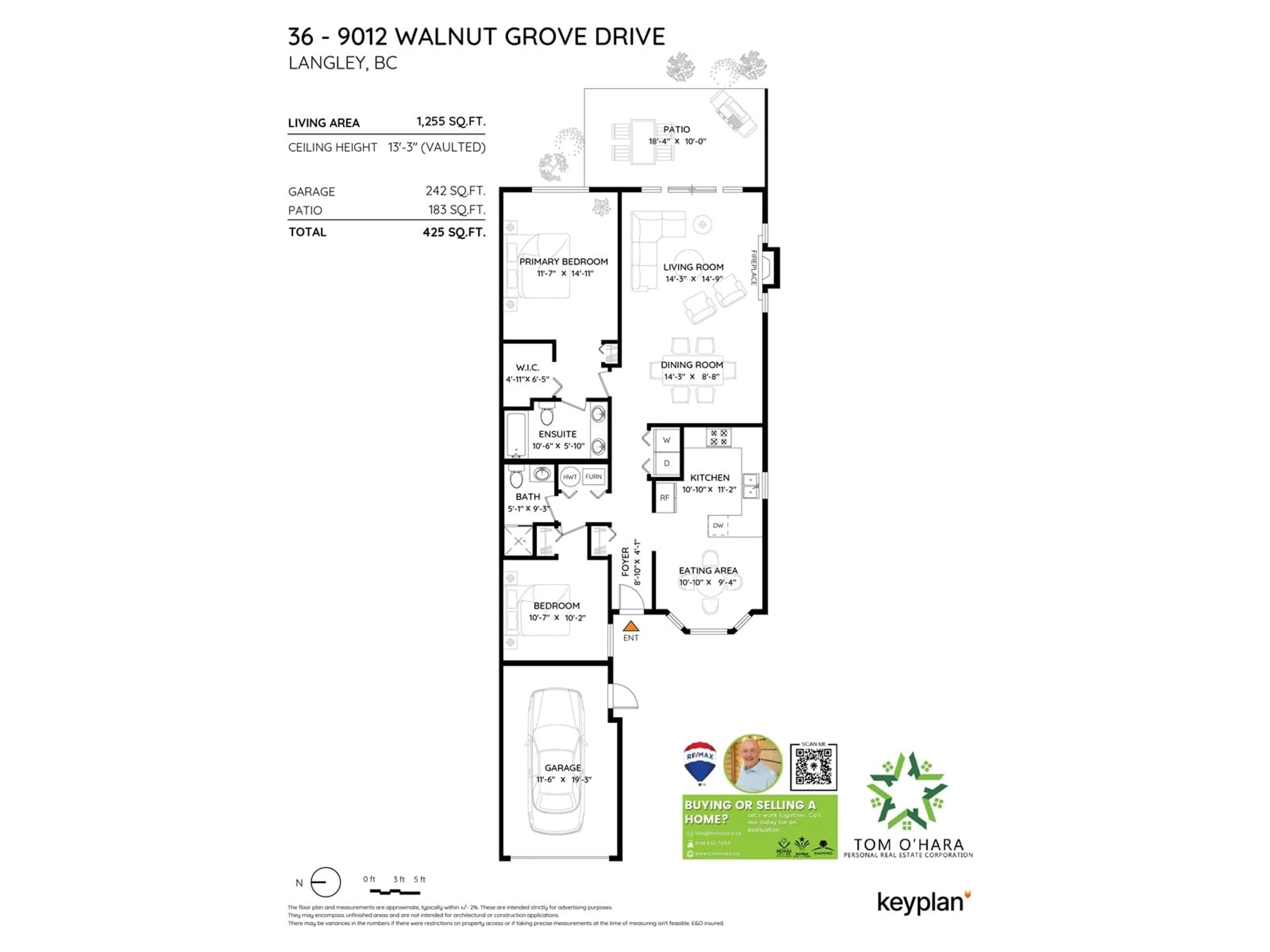 Floor plan for 36 9012 WALNUT GROVE DRIVE, Langley British Columbia V1M2K3