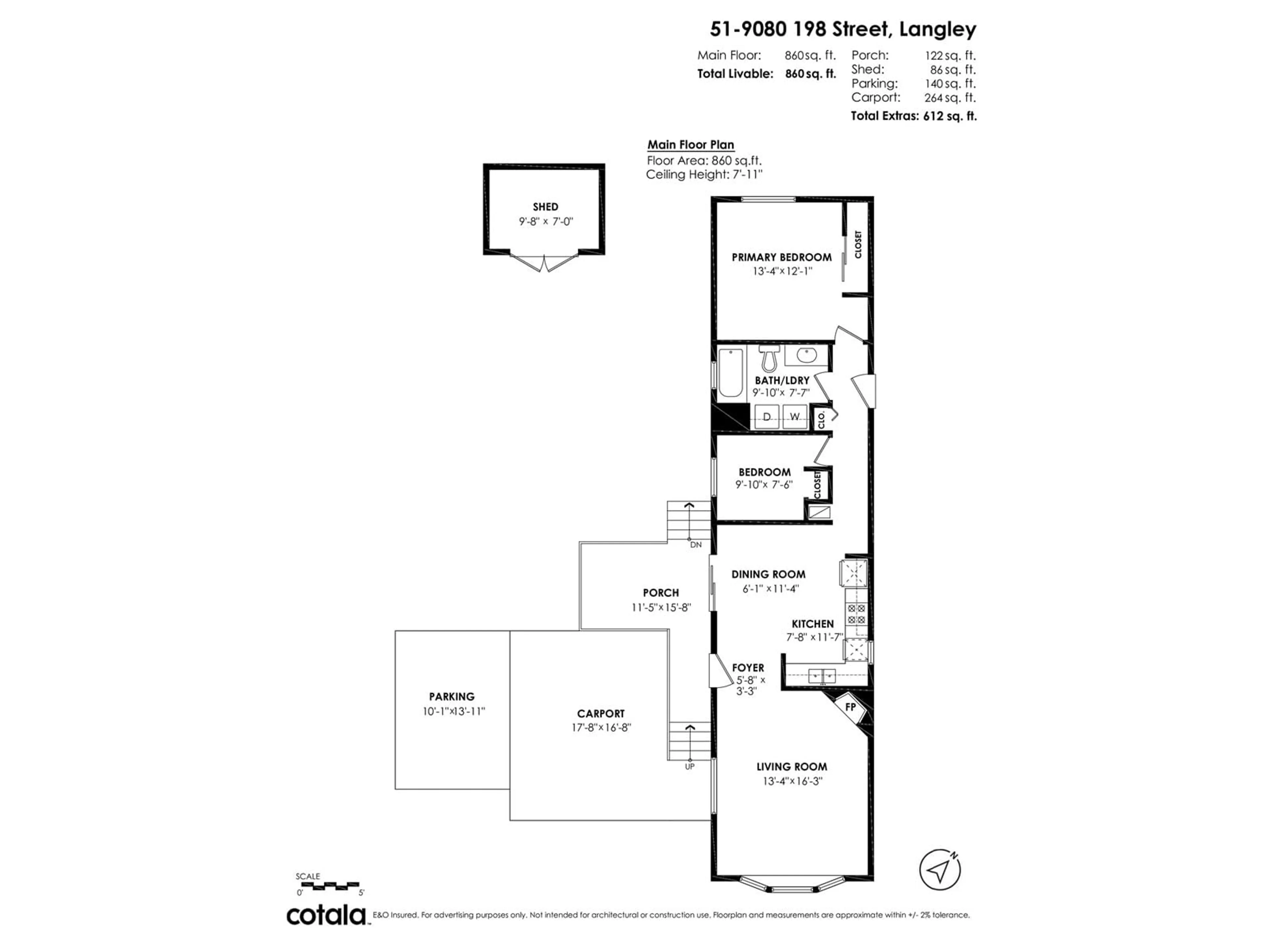 Floor plan for 51 9080 198 STREET, Langley British Columbia V1M3A8