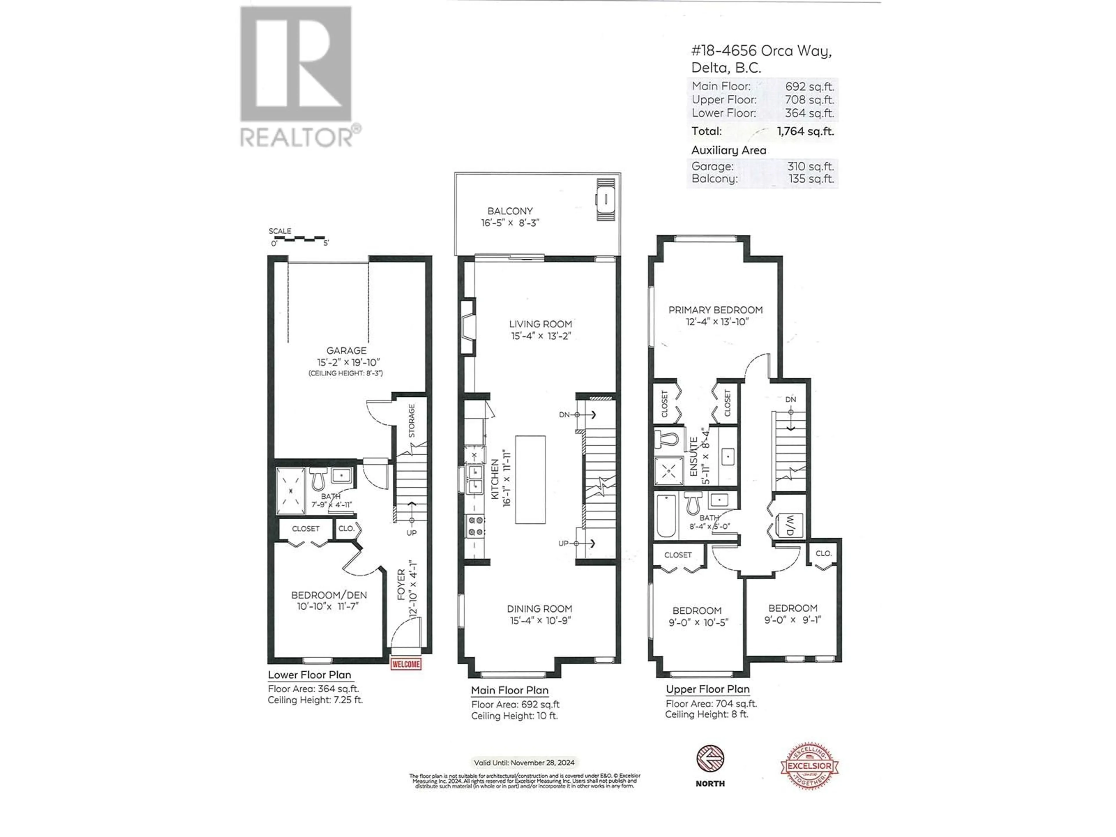 Floor plan for 18 4656 ORCA WAY, Delta British Columbia V4M0C9