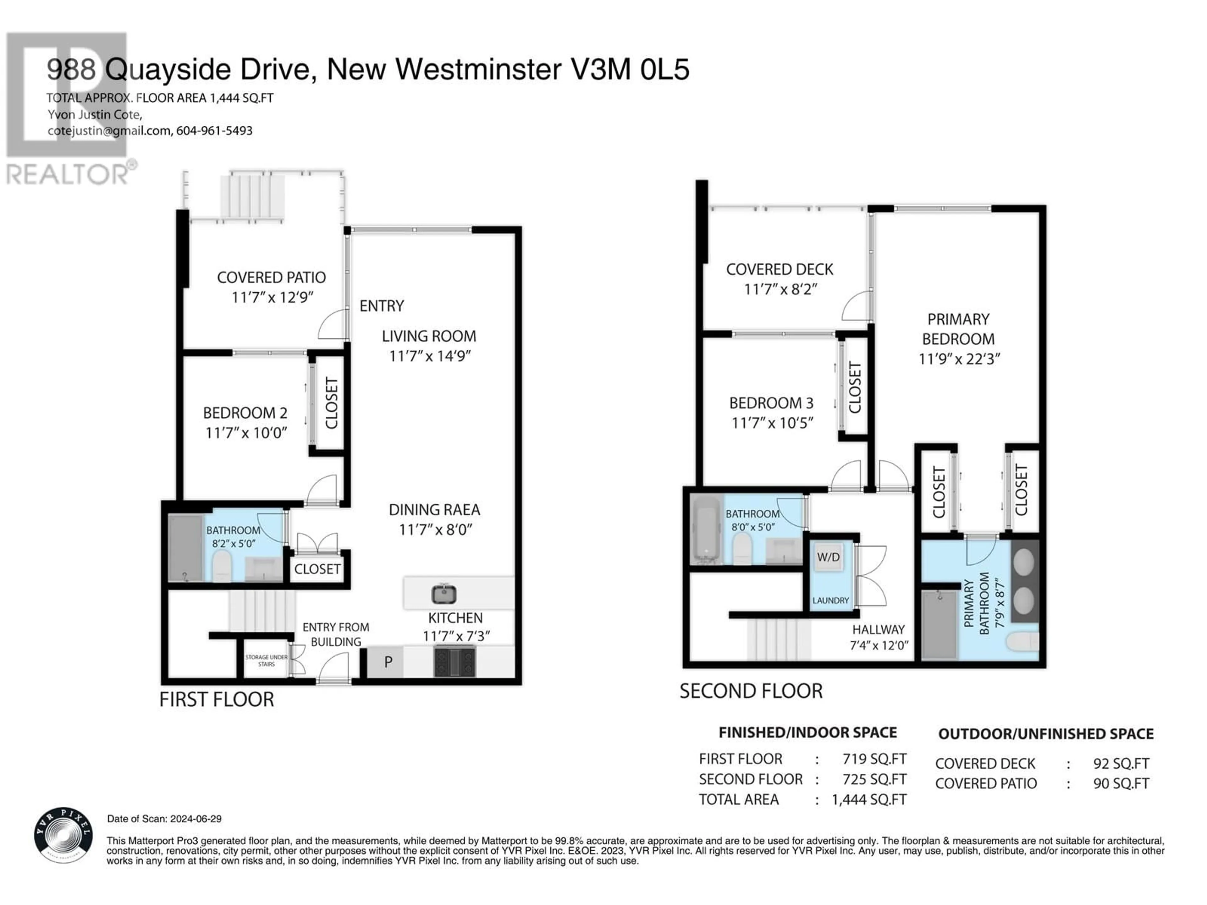 Floor plan for TH3 988 QUAYSIDE DRIVE, New Westminster British Columbia V3M0L5