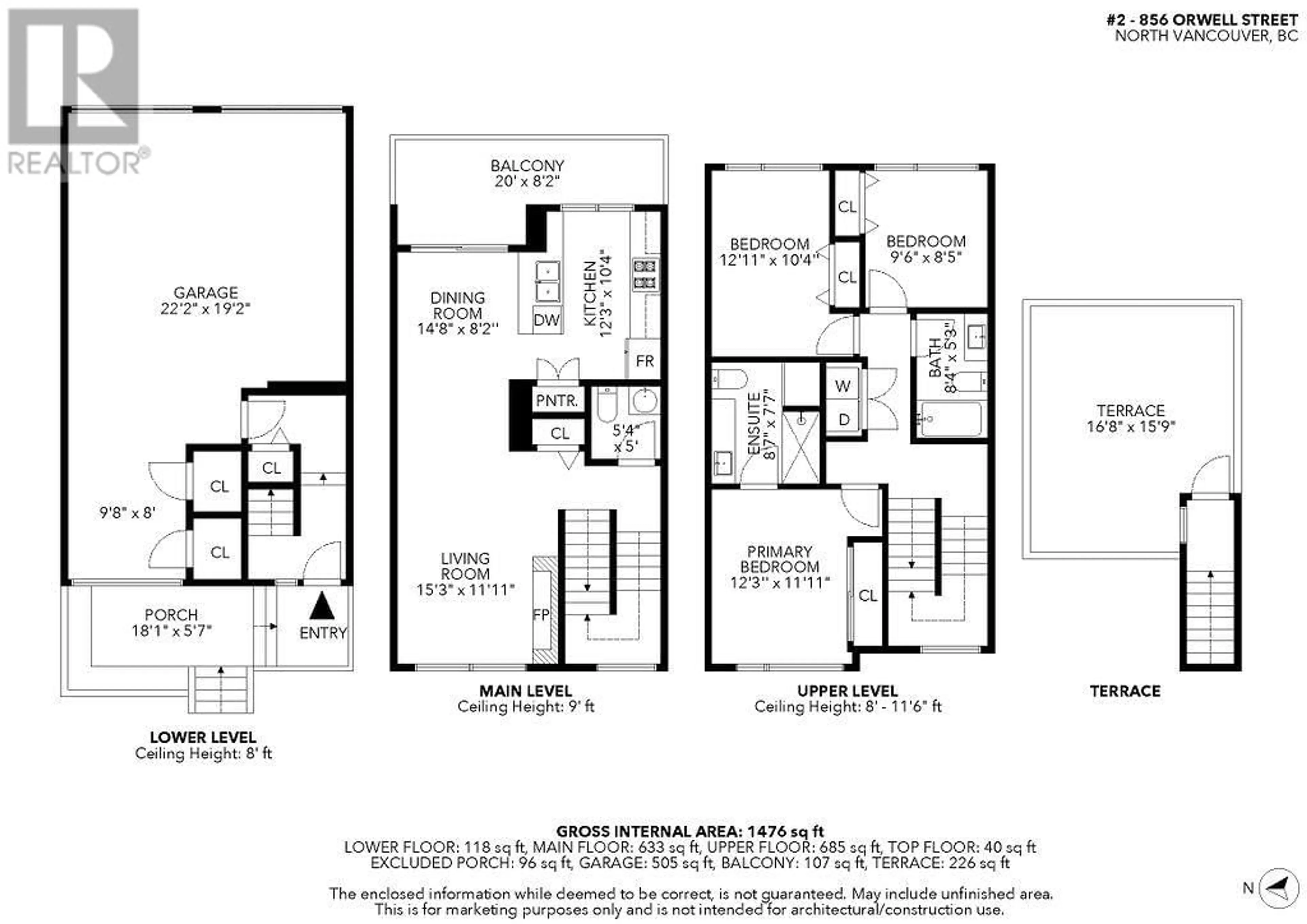 Floor plan for 2 856 ORWELL STREET, North Vancouver British Columbia V7J0C2