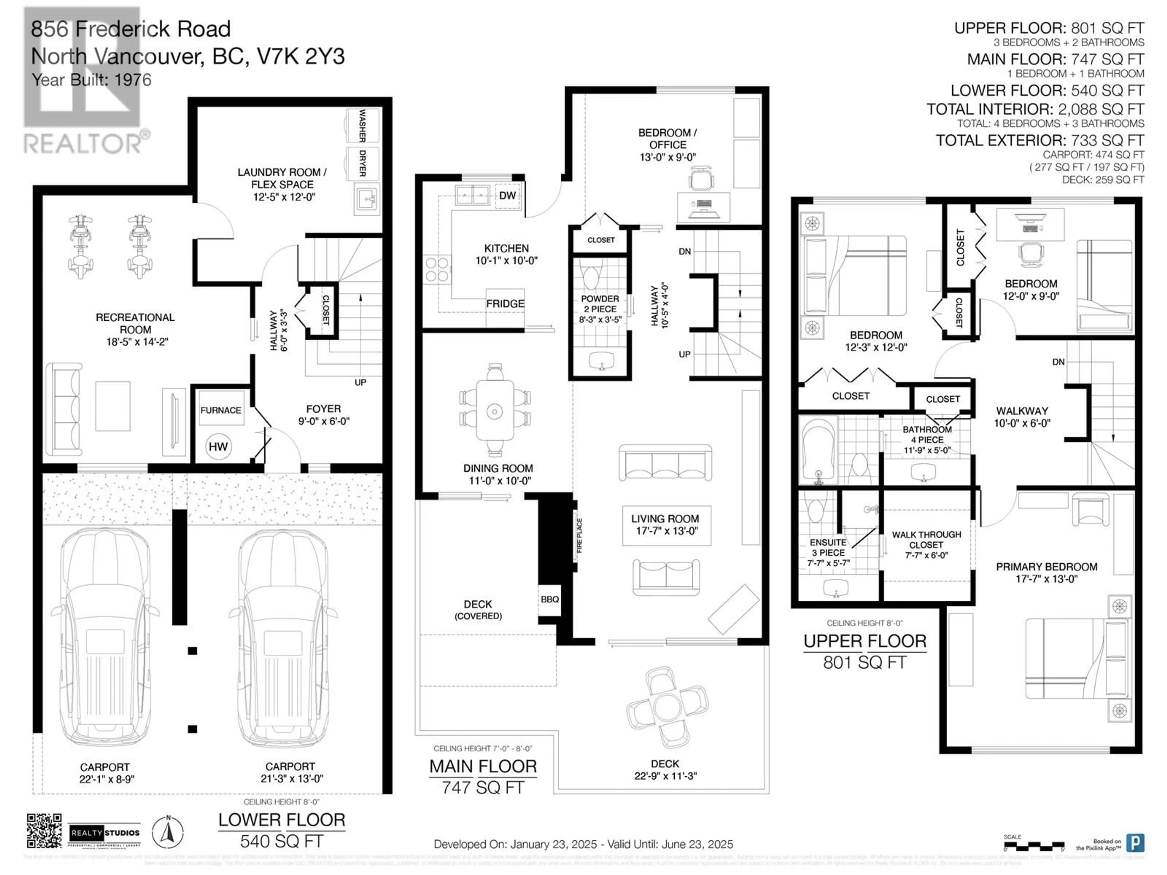 Floor plan for 856 FREDERICK ROAD, North Vancouver British Columbia V7K2Y3