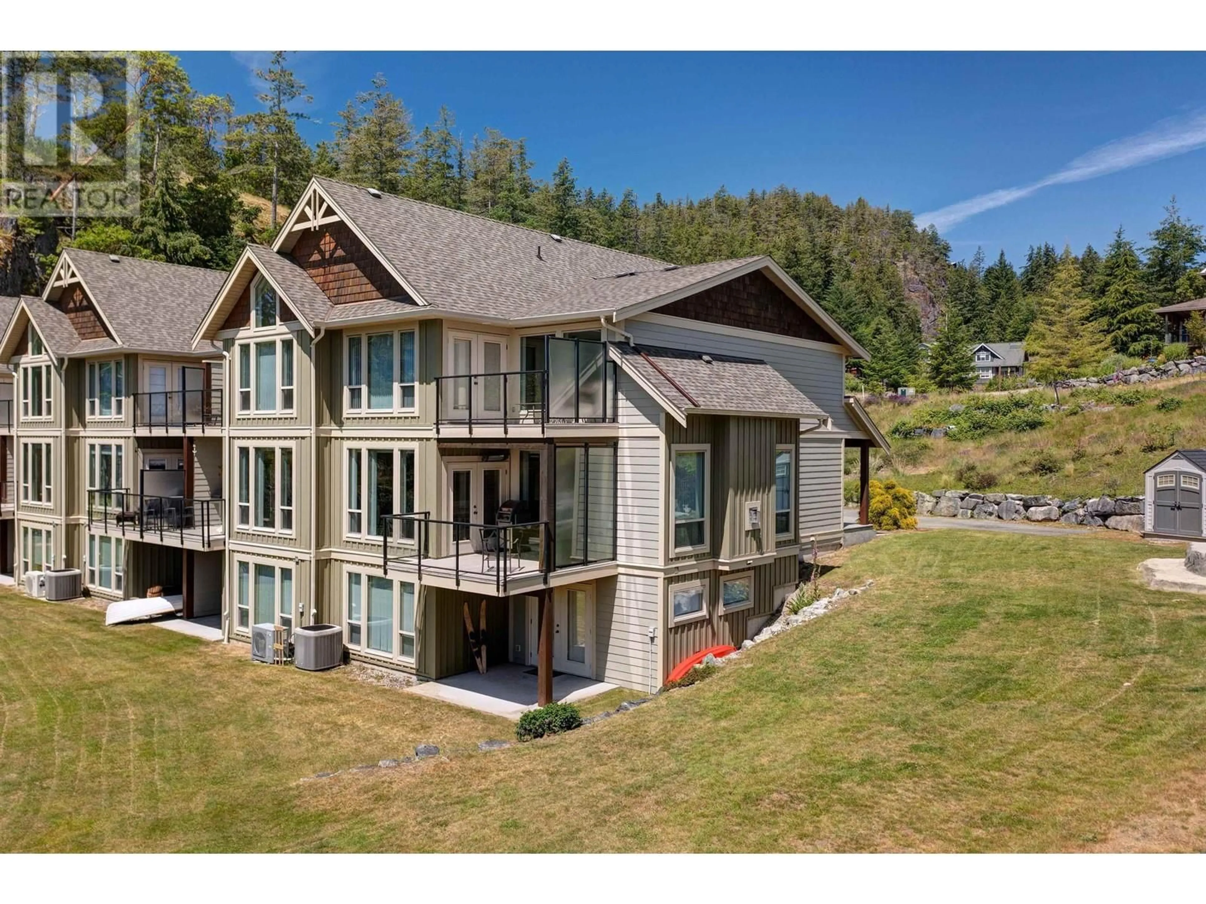 A pic from outside/outdoor area/front of a property/back of a property/a pic from drone, water/lake/river/ocean view for 50 4622 SINCLAIR BAY ROAD, Egmont British Columbia V0N1S1