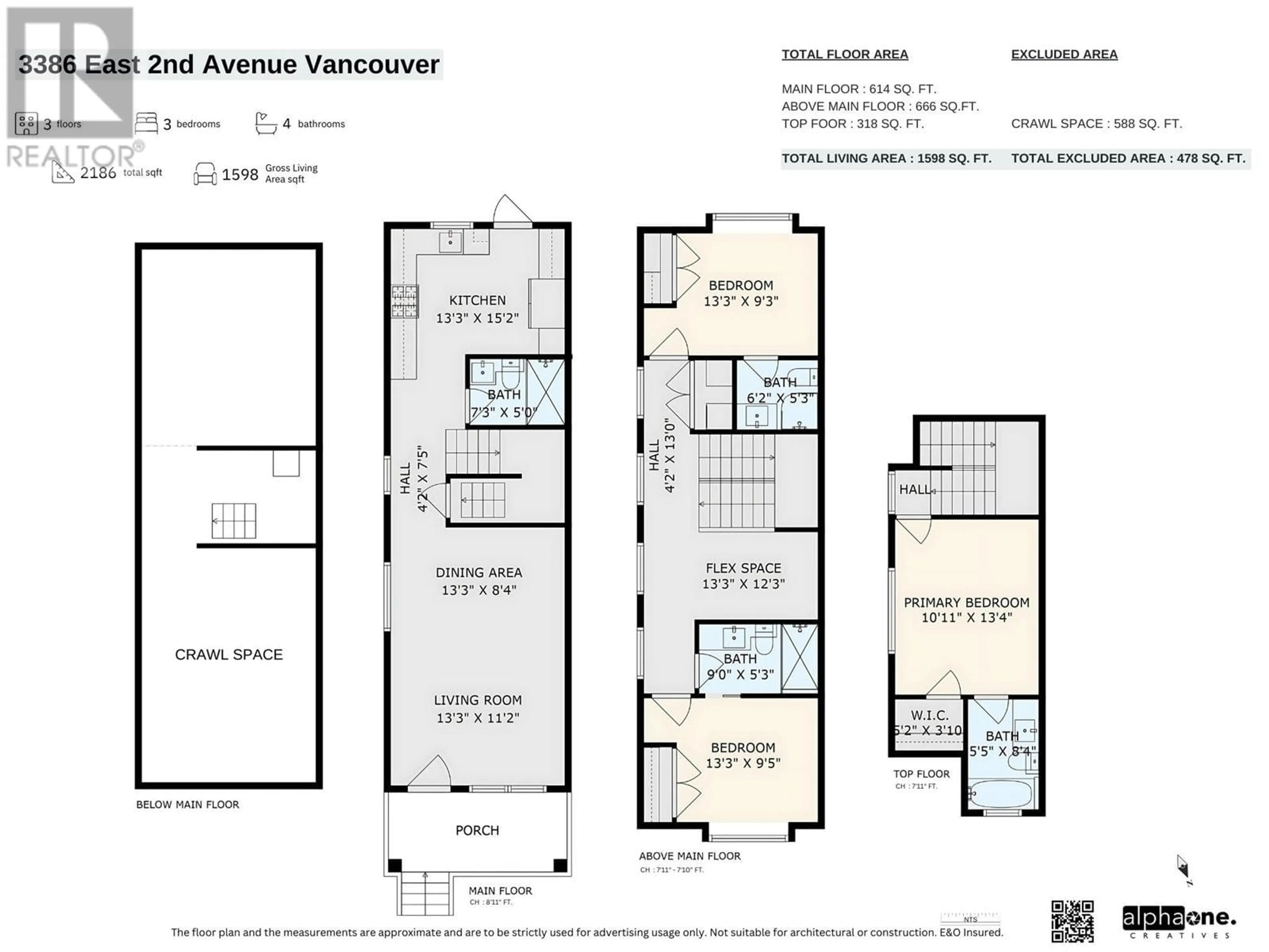 Floor plan for 3384 E 2ND AVENUE, Vancouver British Columbia V5M1G5