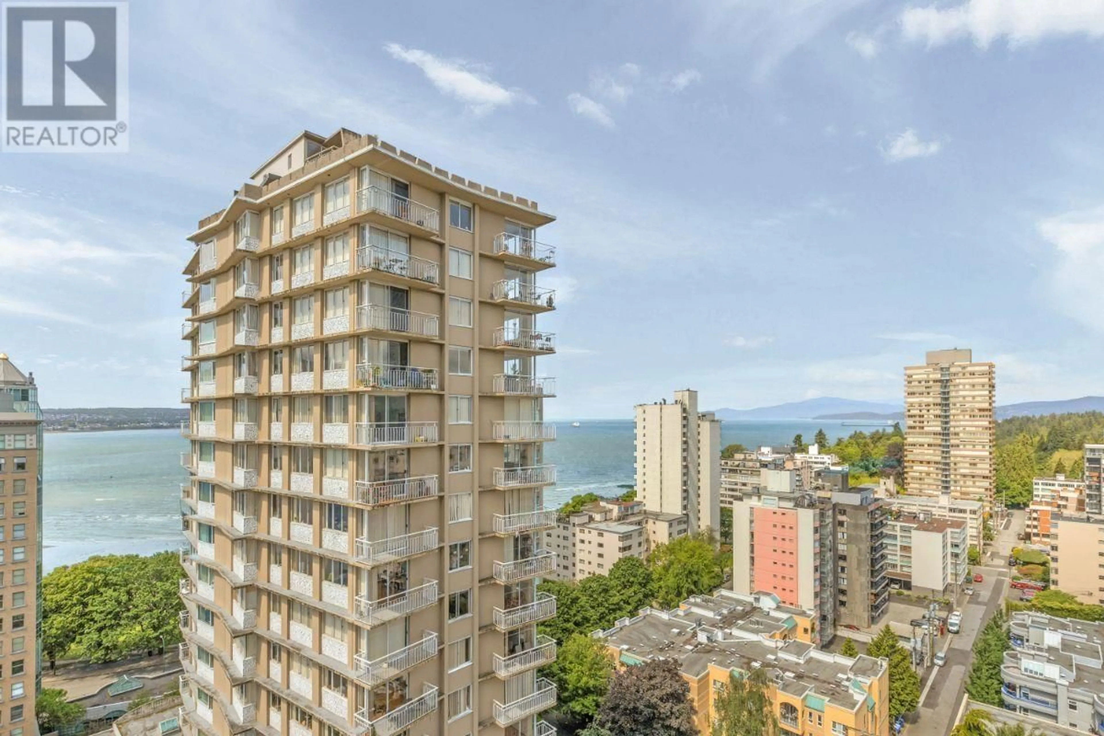 Balcony in the apartment, city buildings view from balcony for 1903 1850 COMOX STREET, Vancouver British Columbia V6G1R3