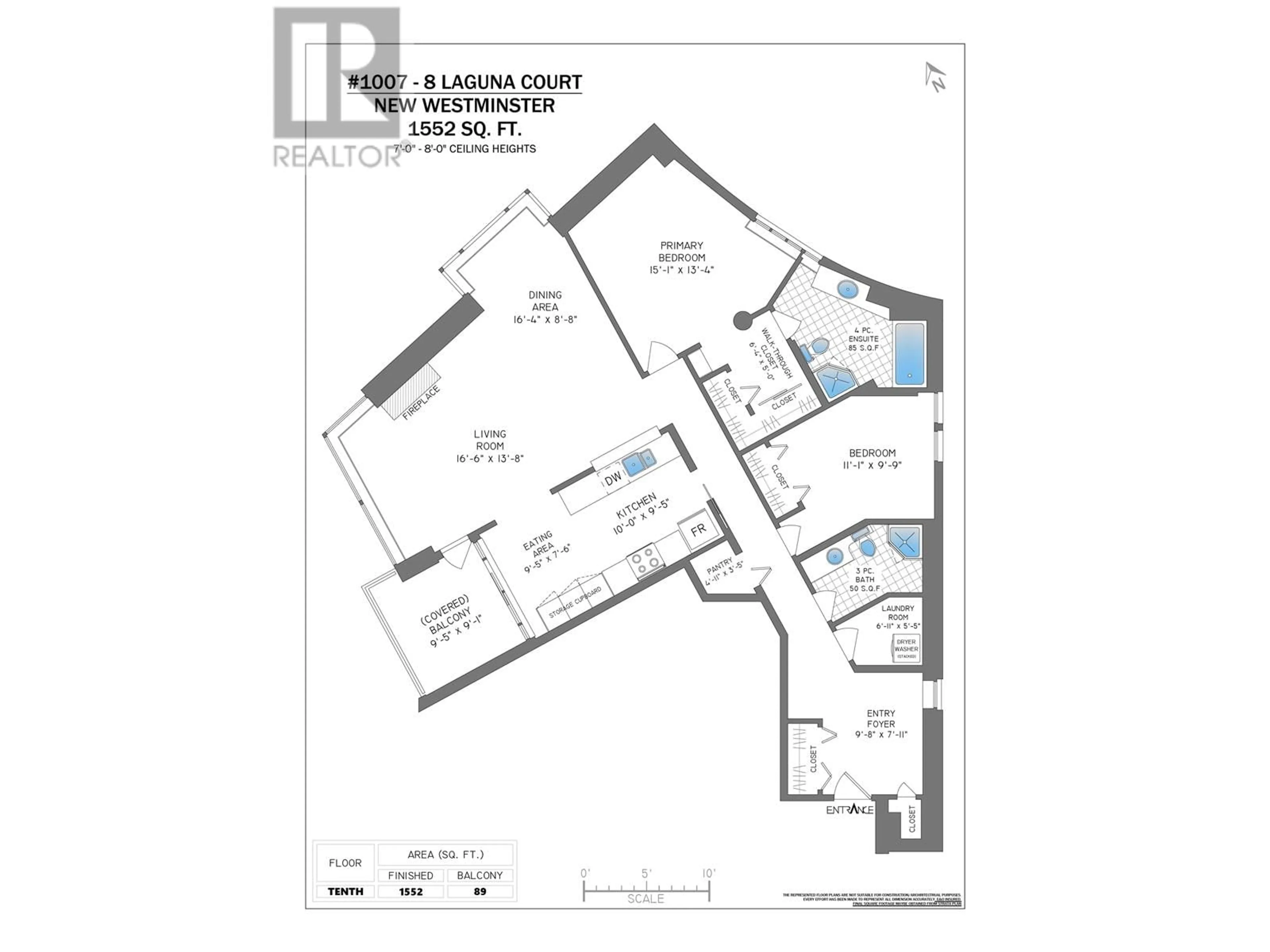 Floor plan for 1007 - 8 LAGUNA COURT, New Westminster British Columbia V3M6M6