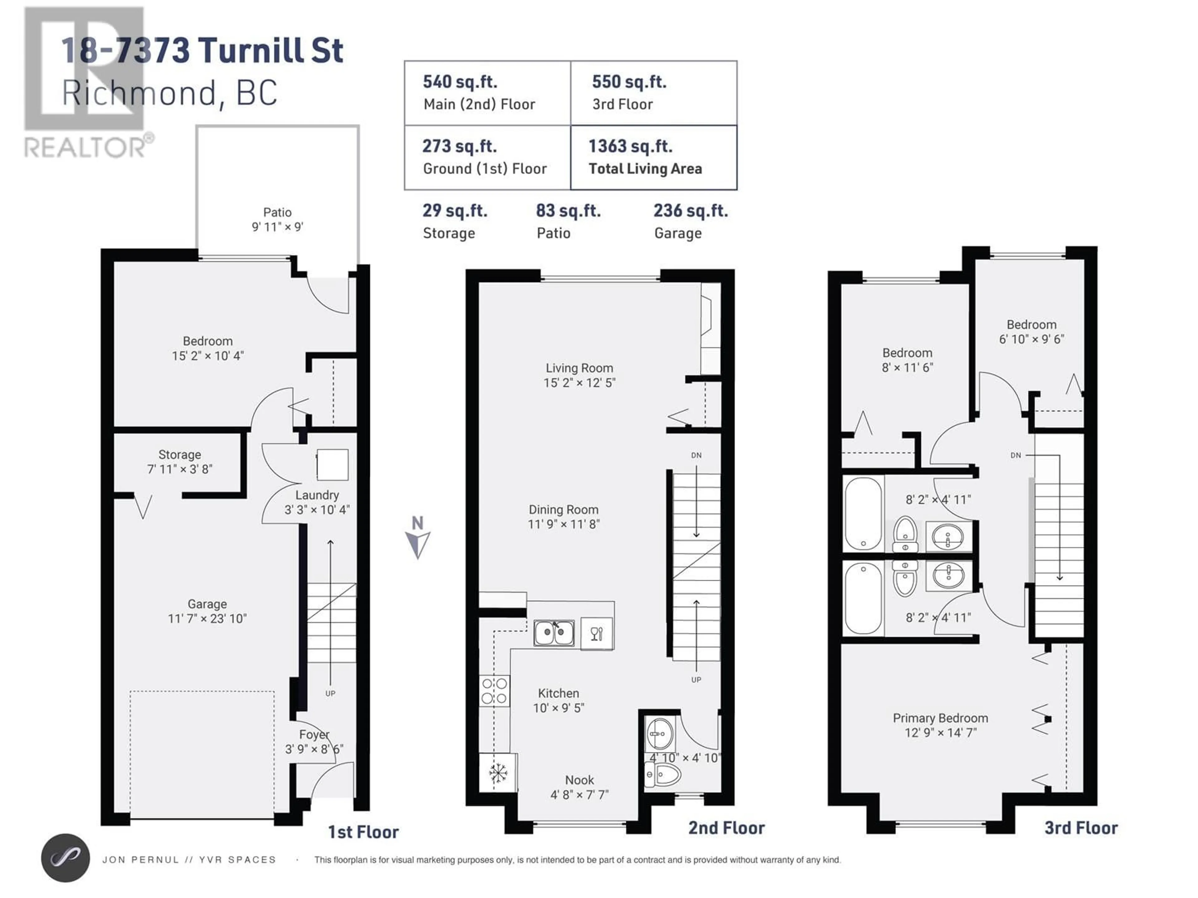 Floor plan for 18 7373 TURNILL STREET, Richmond British Columbia V6Y4L7