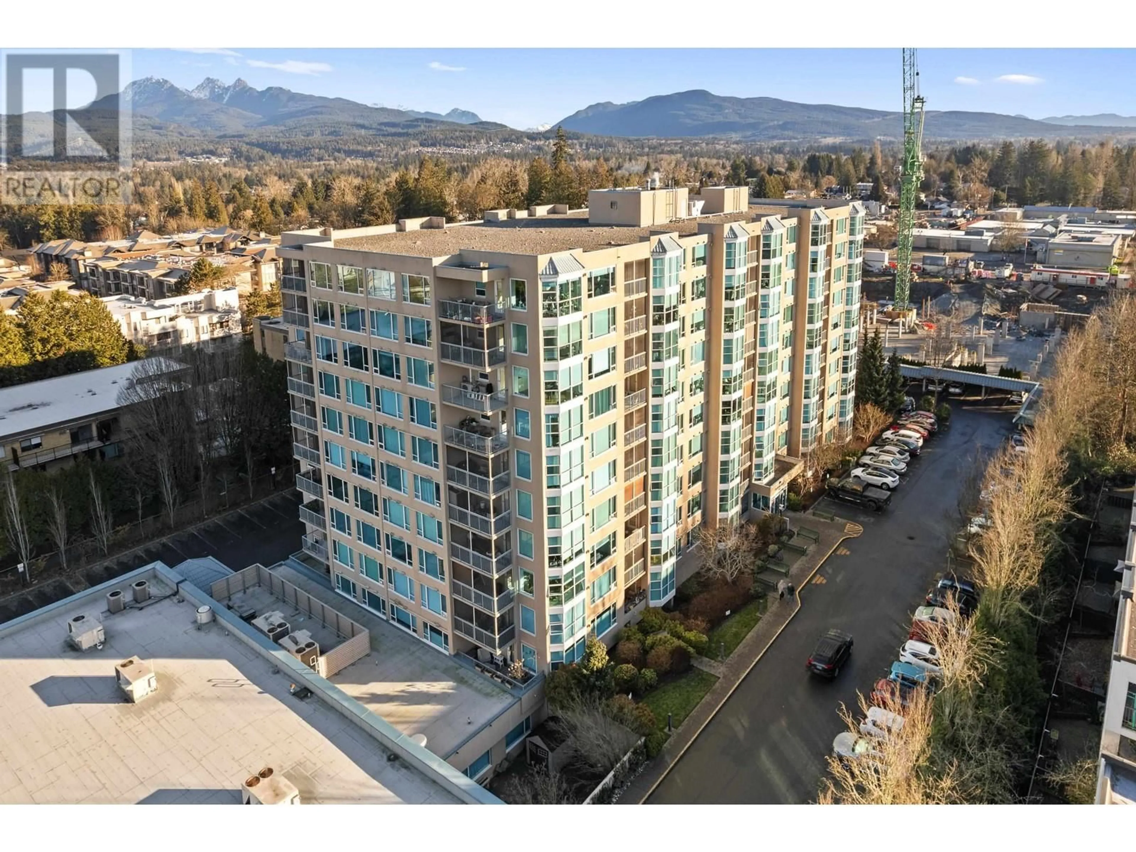 A pic from outside/outdoor area/front of a property/back of a property/a pic from drone, city buildings view from balcony for 1011 12148 224 STREET, Maple Ridge British Columbia V2X3N8