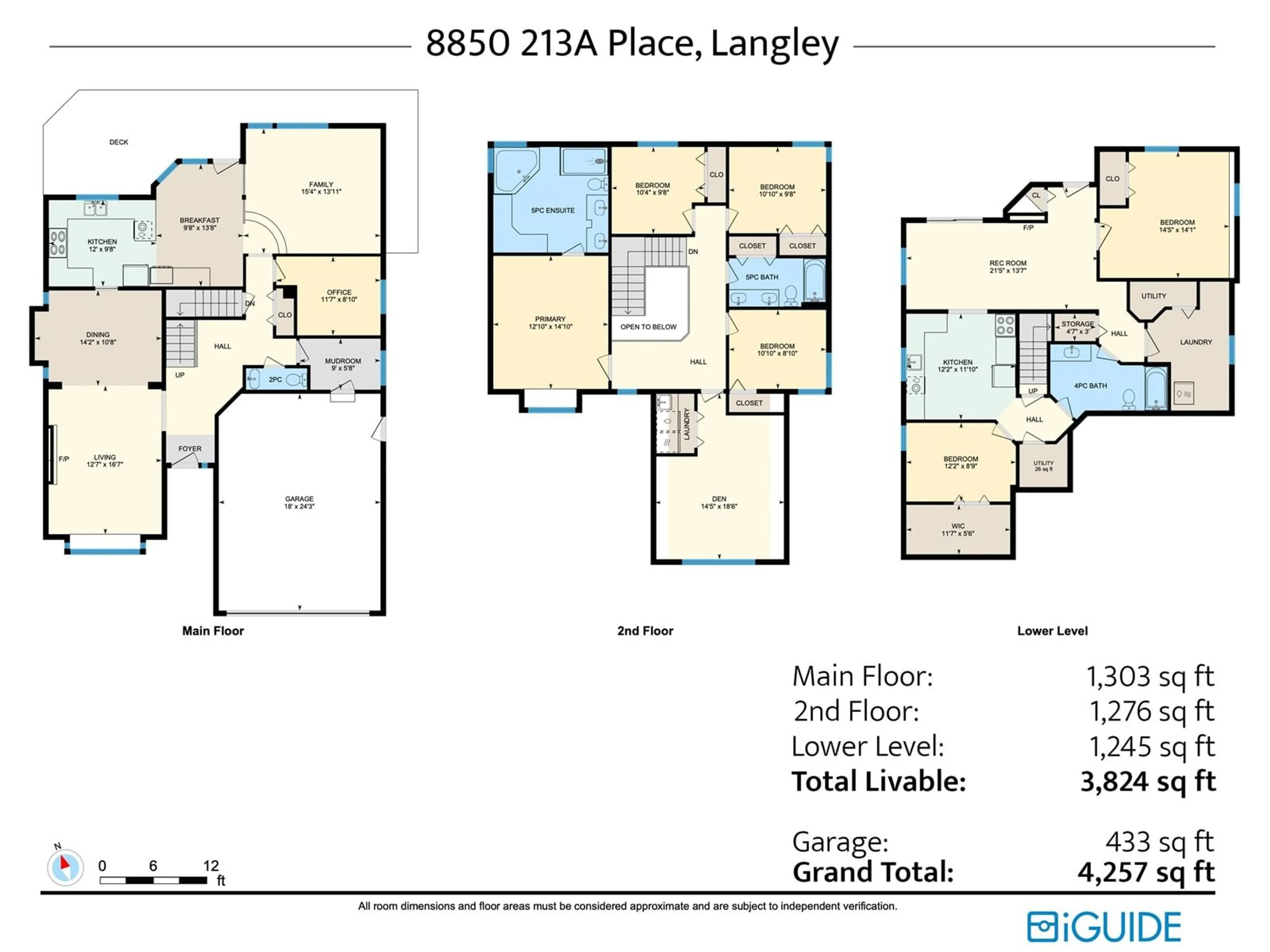 Floor plan for 8850 213A PLACE, Langley British Columbia V1M2H9