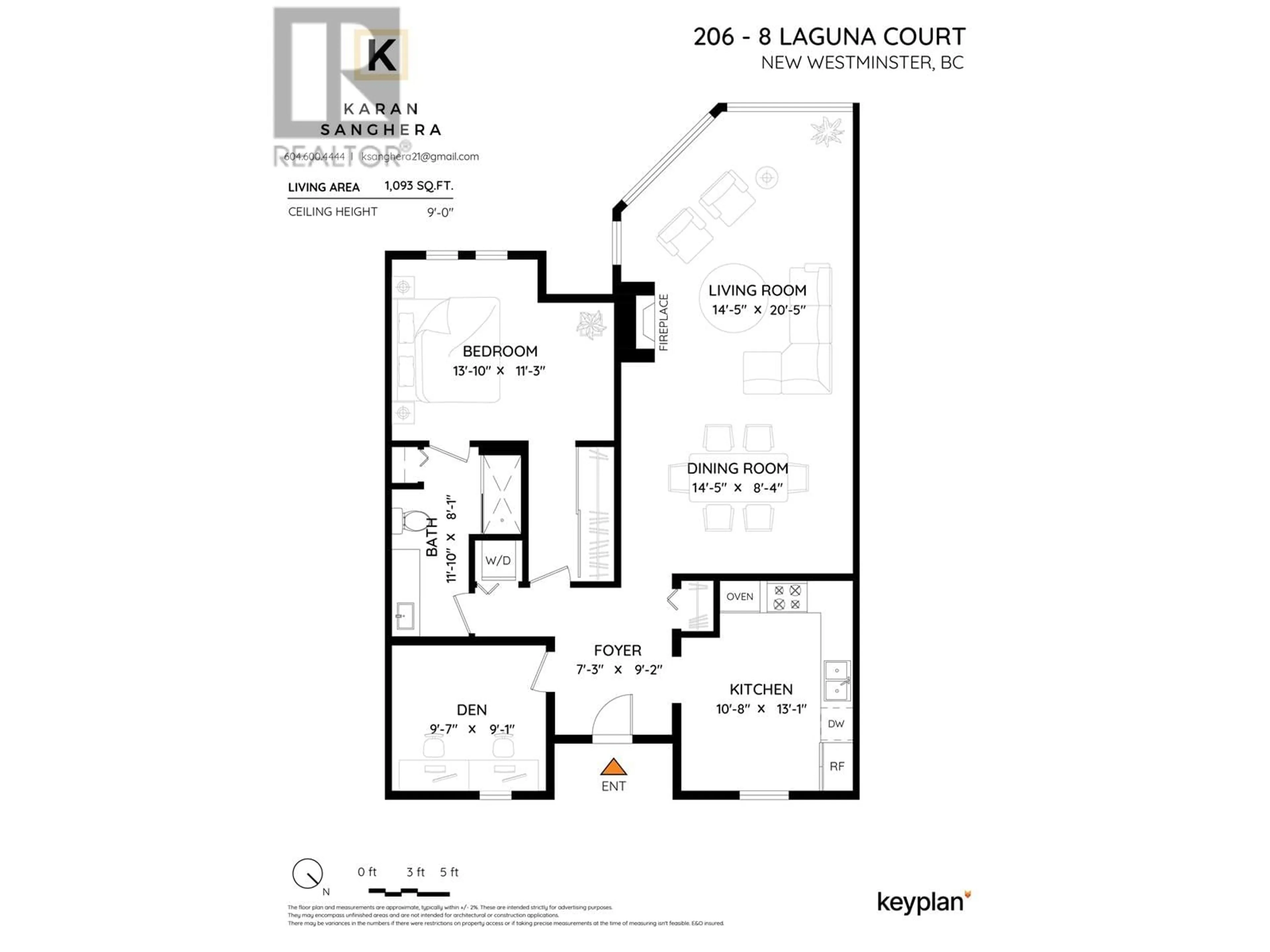 Floor plan for 206 8 LAGUNA COURT, New Westminster British Columbia V3M6M6