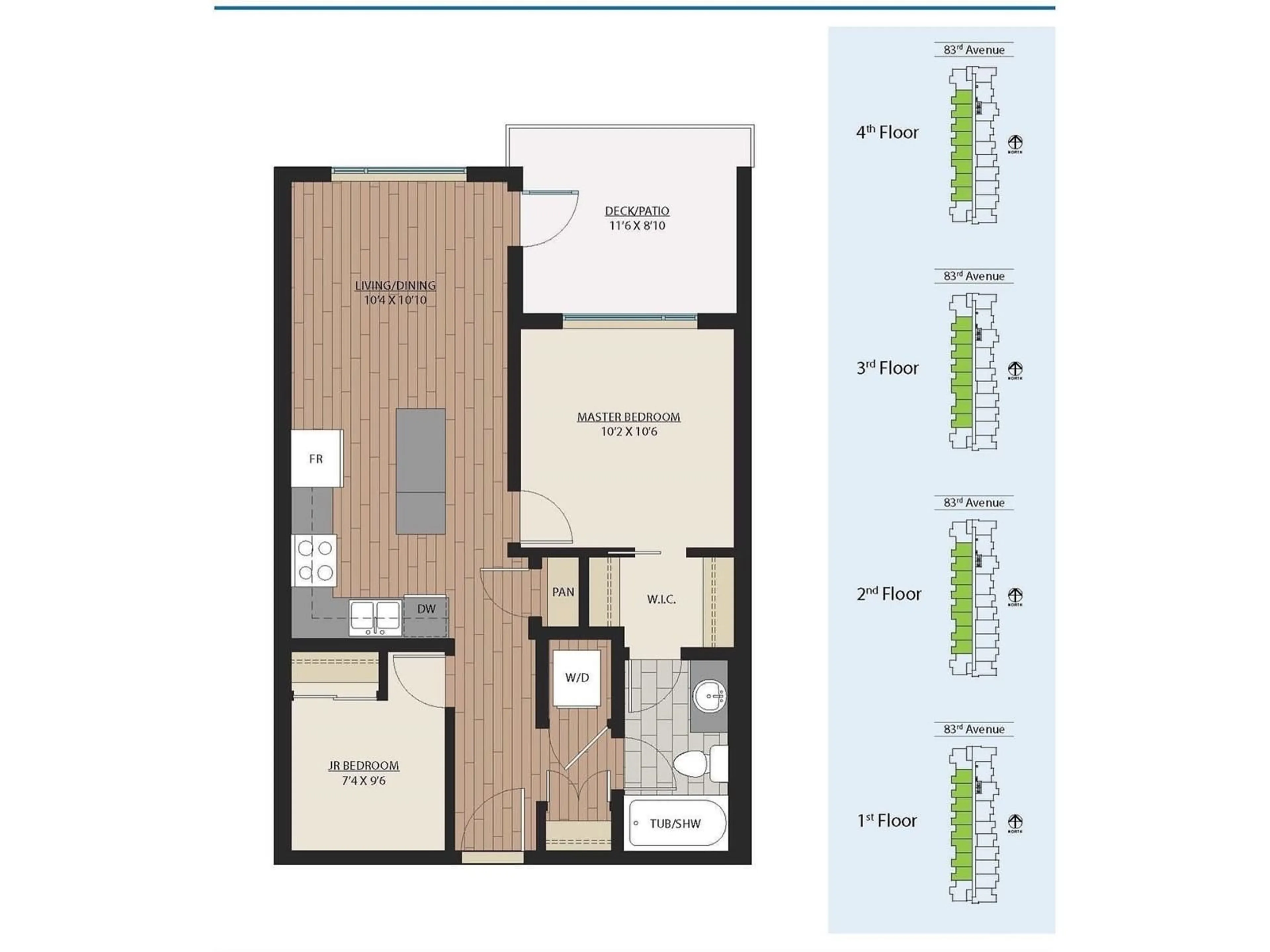 Floor plan for 414 - 20932 83, Langley British Columbia V2Y2C4
