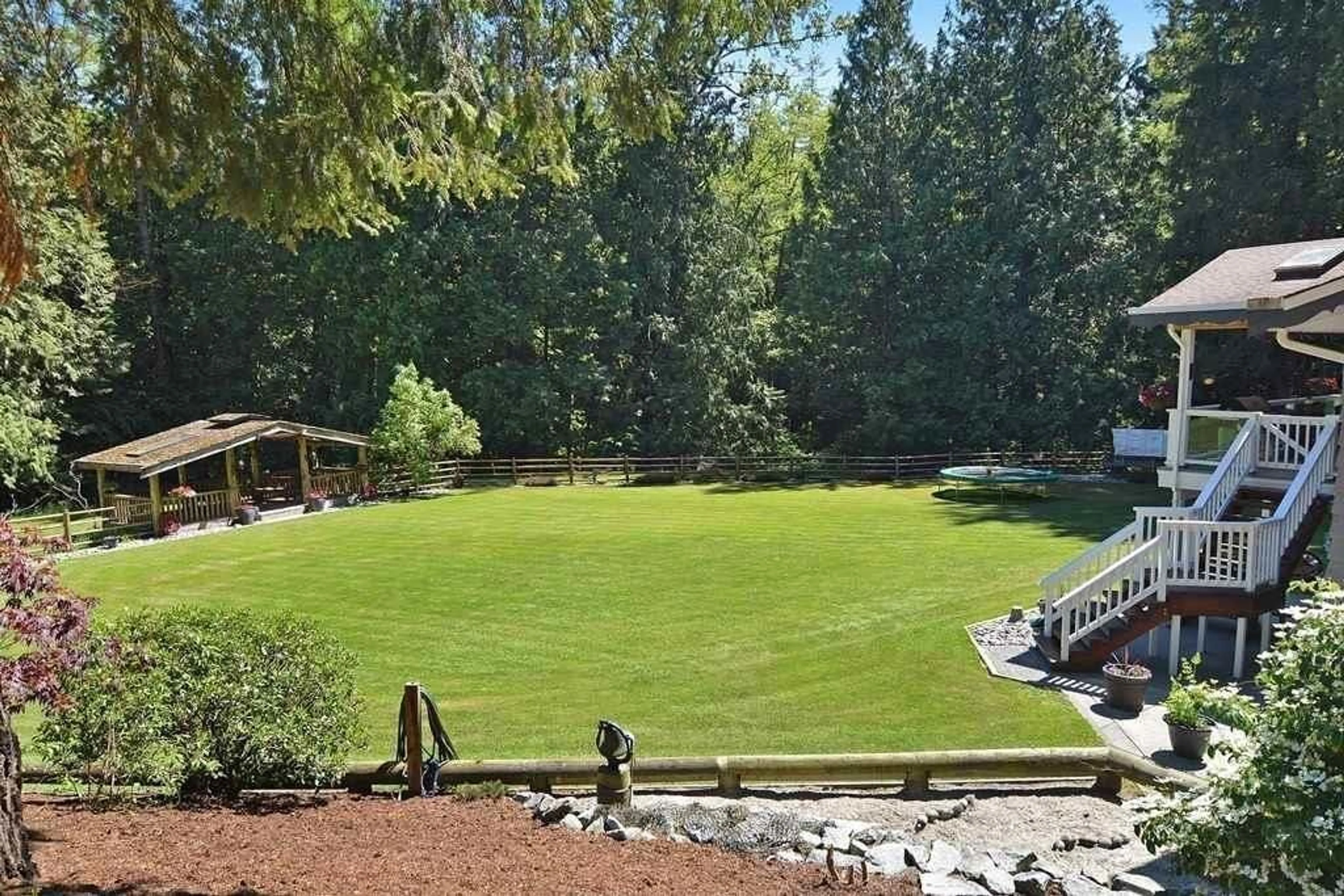 A pic from outside/outdoor area/front of a property/back of a property/a pic from drone, forest/trees view for 3870 216, Langley British Columbia V3A8P2