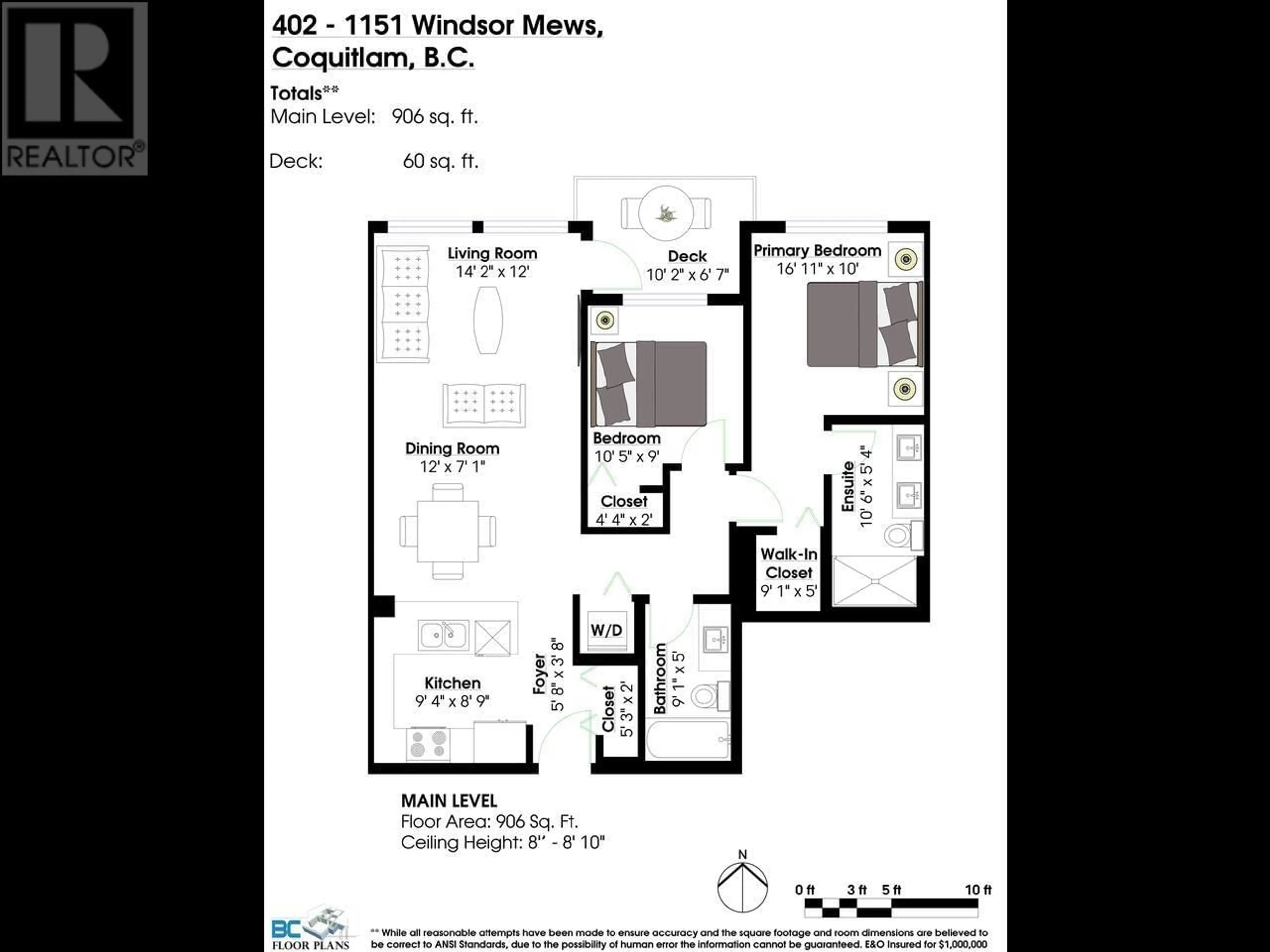 Floor plan for 402 1151 WINDSOR MEWS, Coquitlam British Columbia V3B0M9