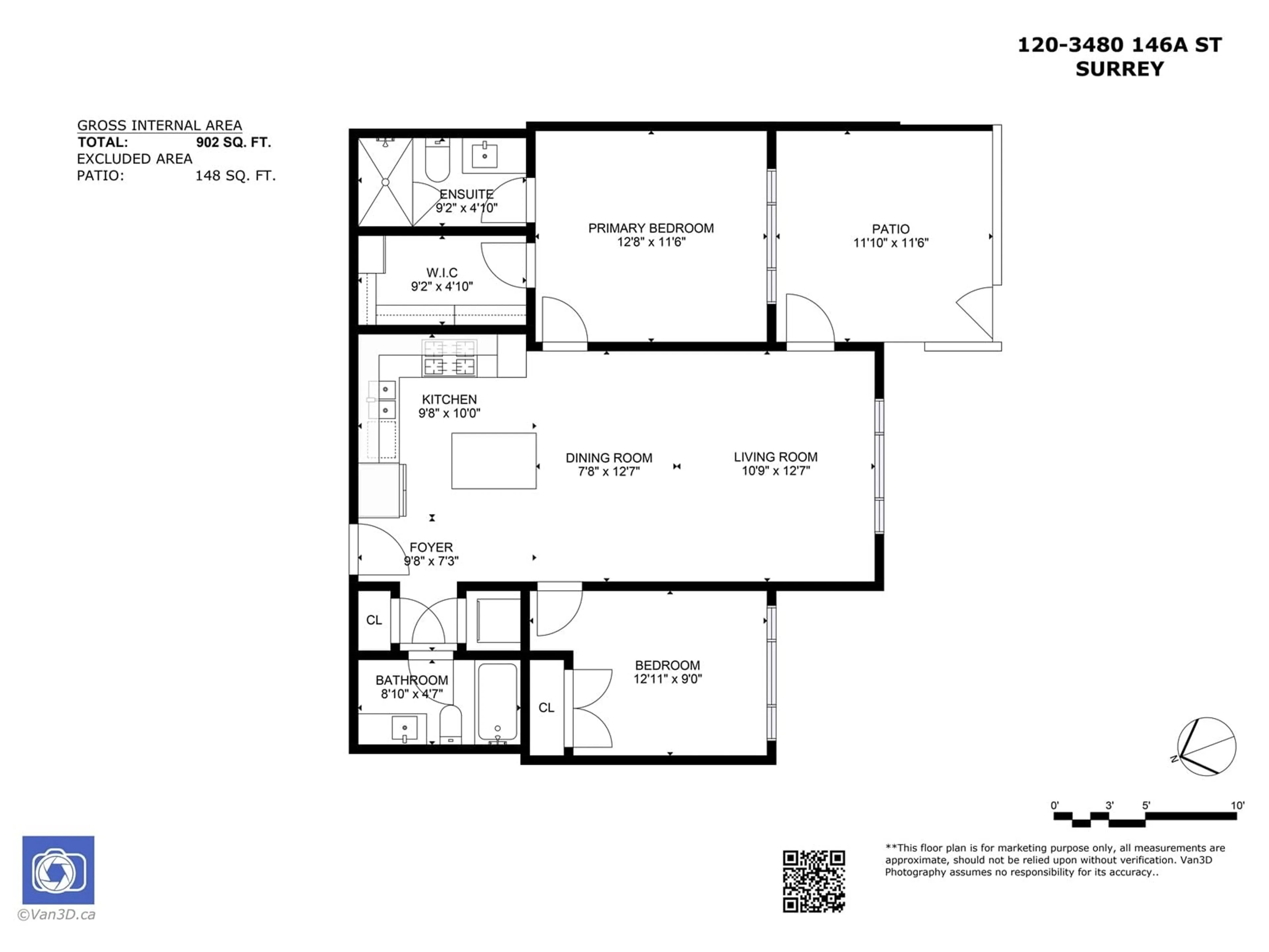 Floor plan for 120 3480 146A STREET, White Rock British Columbia V4P0H4