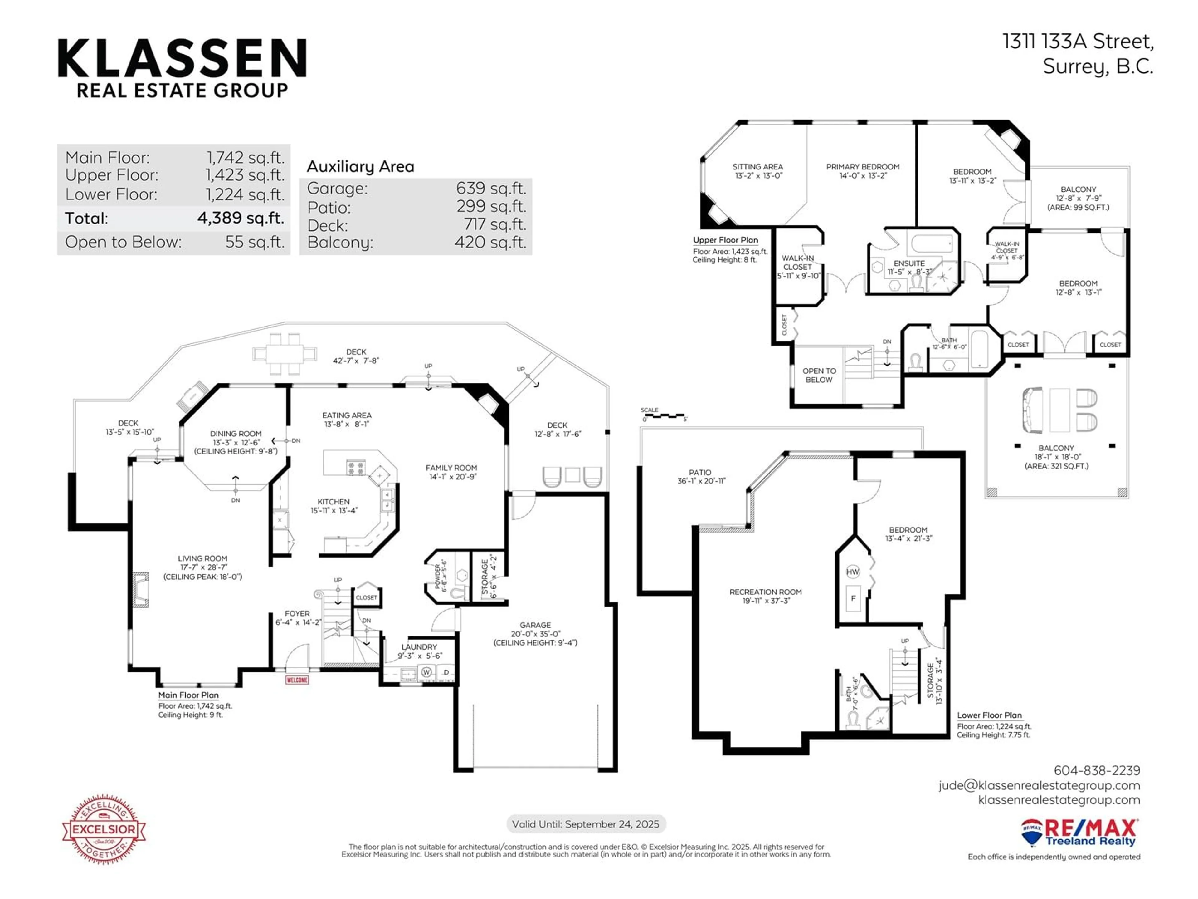 Floor plan for 1311 133A STREET, Surrey British Columbia V4A4C4