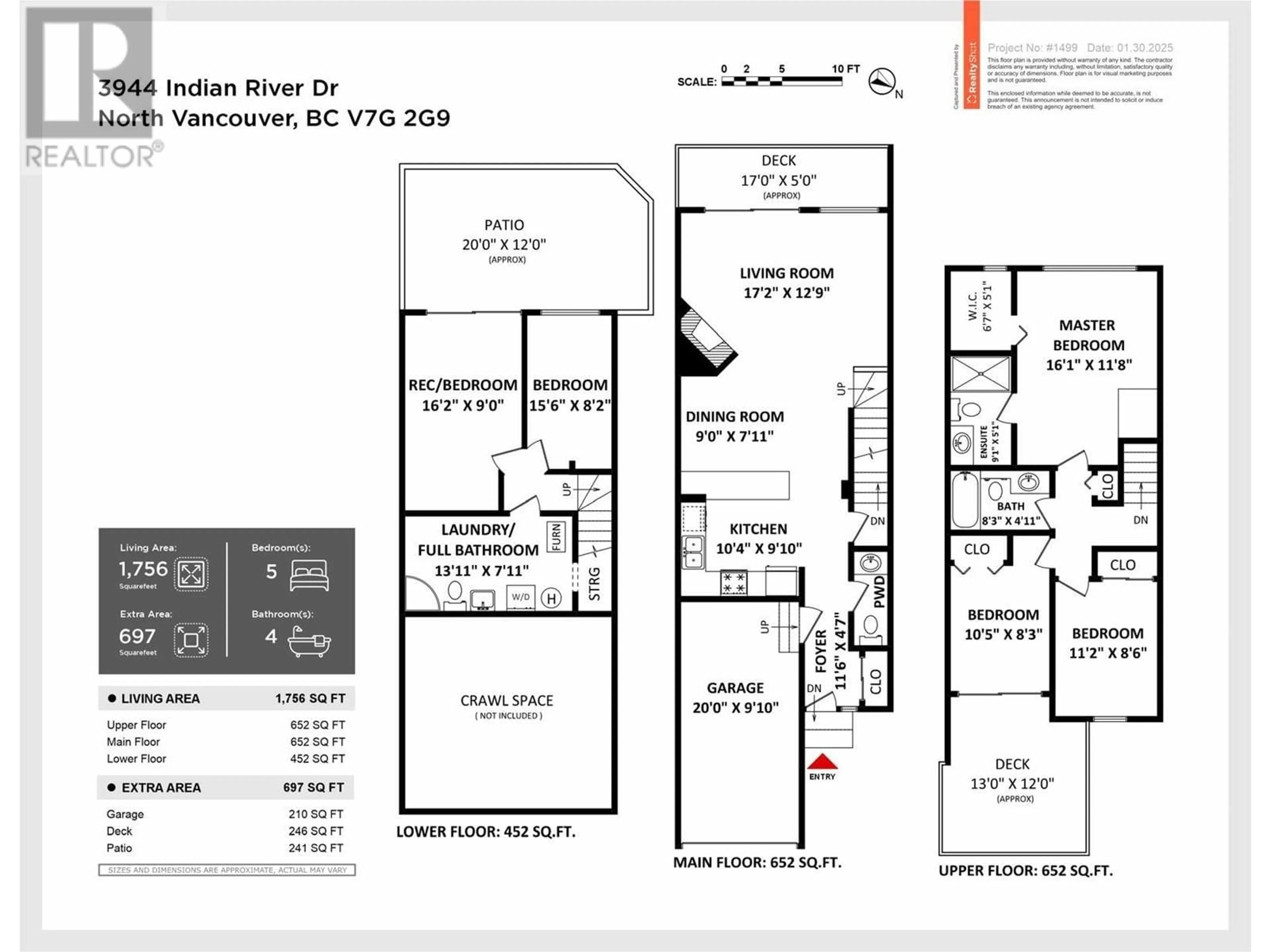 Floor plan for 3944 INDIAN RIVER DRIVE, North Vancouver British Columbia V7G2G9