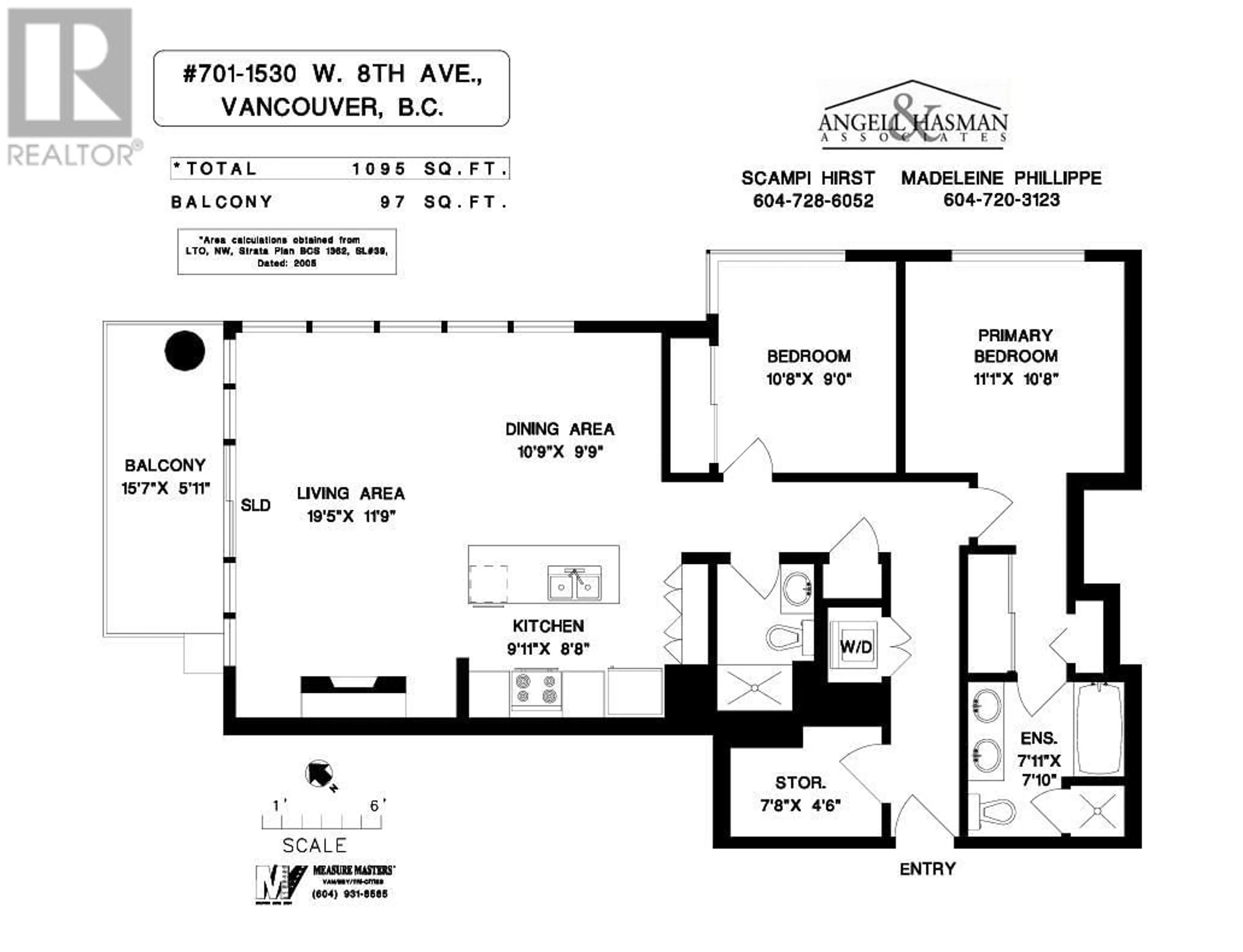 Floor plan for 701 1530 W 8TH AVENUE, Vancouver British Columbia V6J5M6