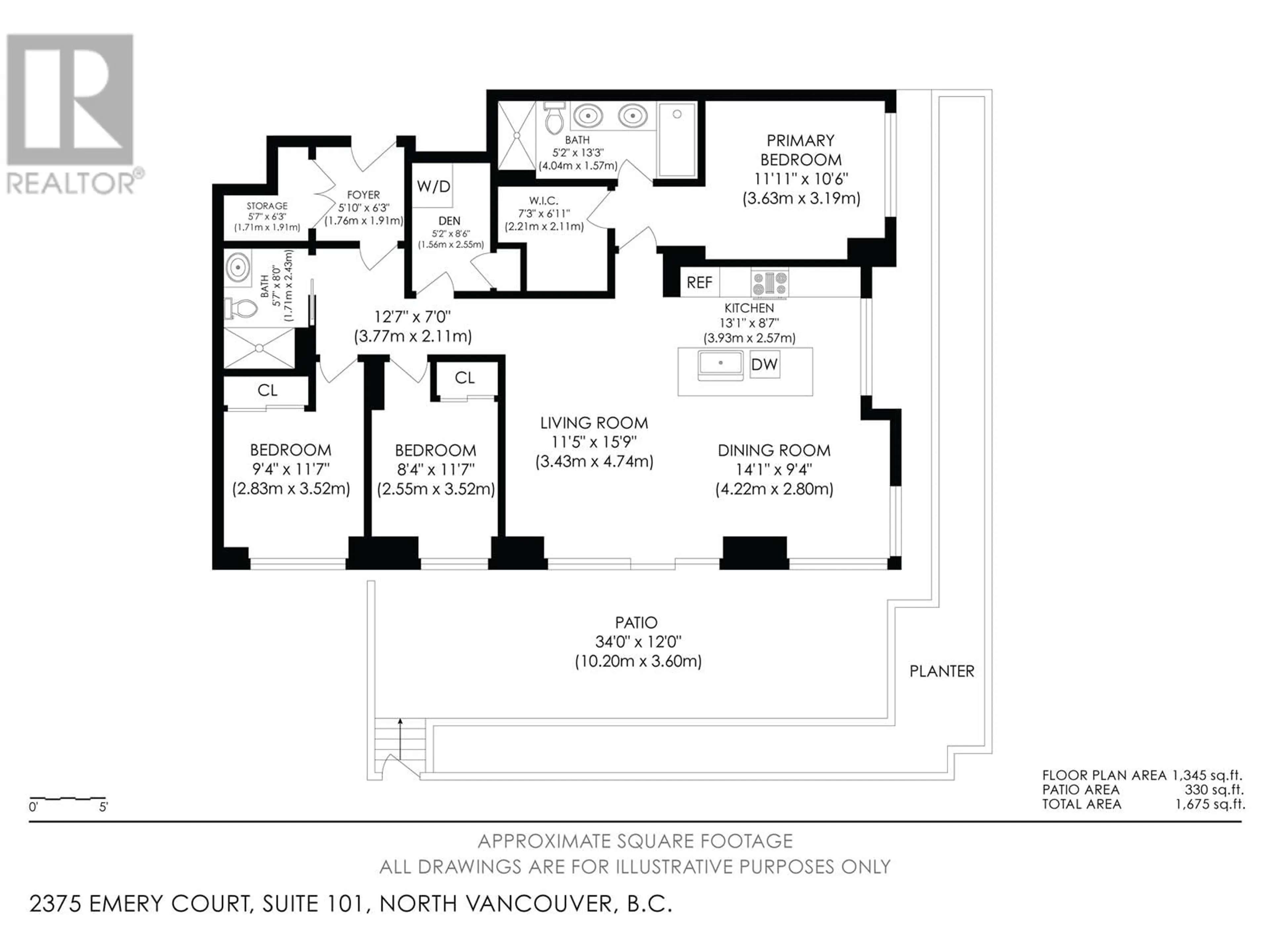 Floor plan for 101 2375 EMERY COURT, North Vancouver British Columbia V0V0V0