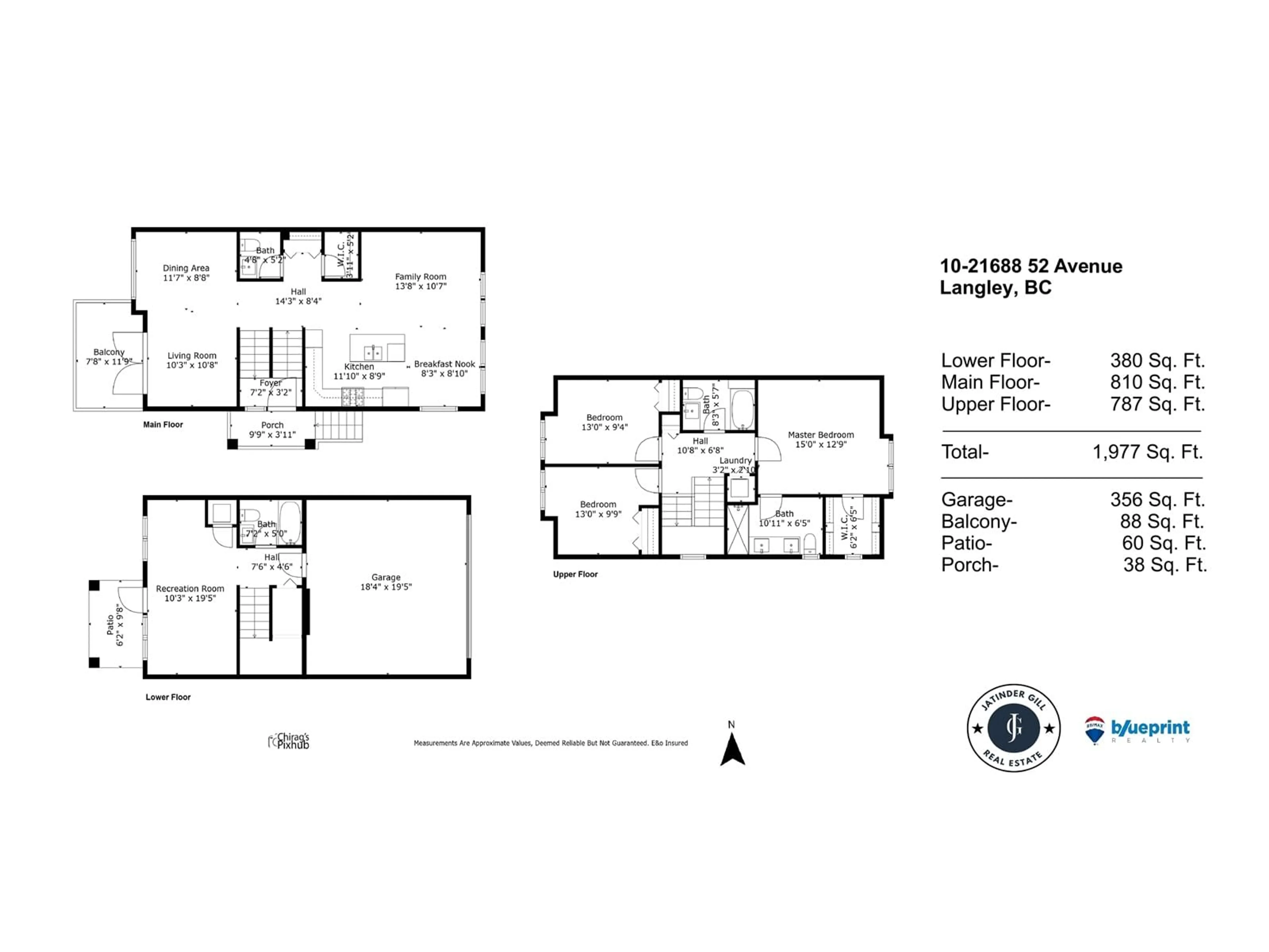 Floor plan for 10 21688 52 AVENUE, Langley British Columbia V2Y4K9