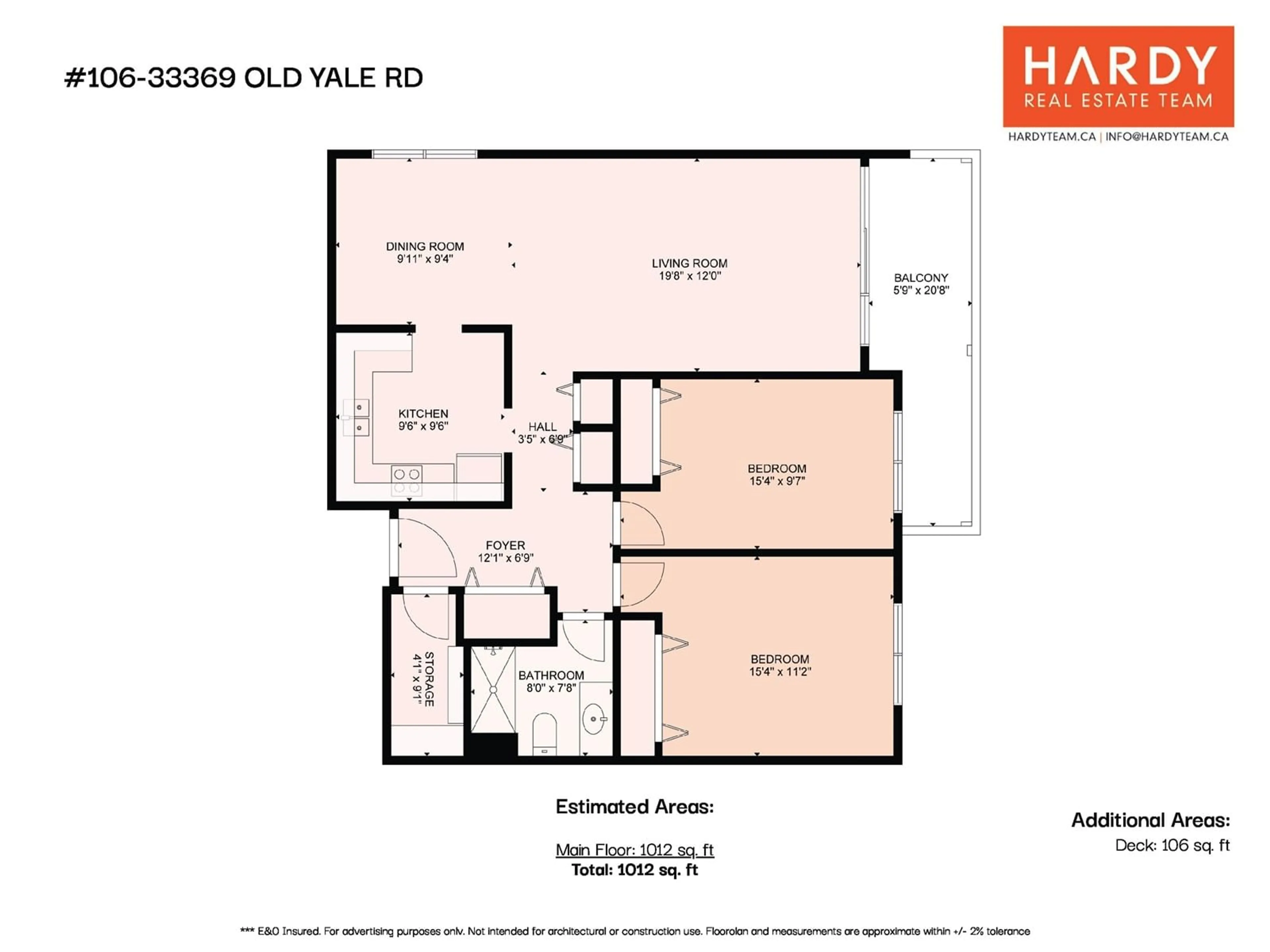 Floor plan for 106 - 33369 OLD YALE, Abbotsford British Columbia V2S2J6
