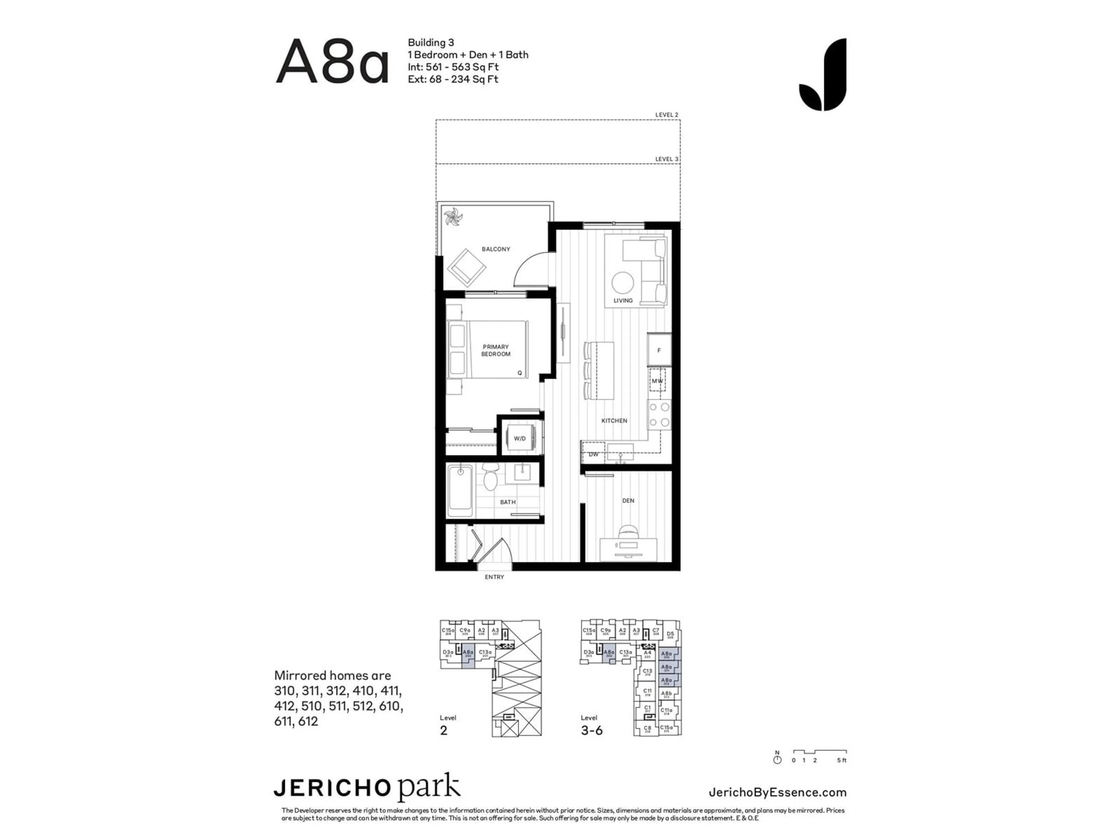 Floor plan for 410 - 19952 79A, Langley British Columbia V2Y1S3