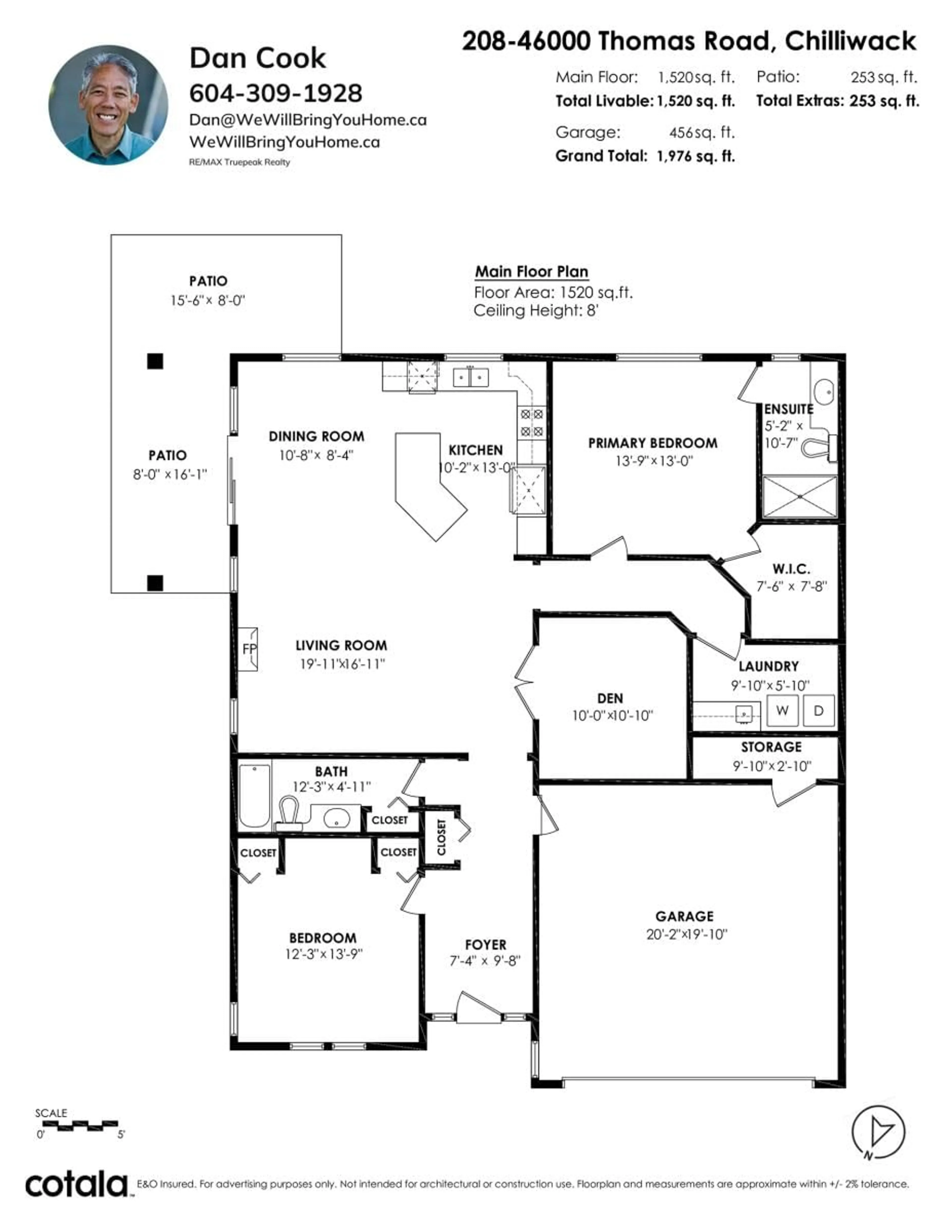 Floor plan for 208 46000 THOMAS ROAD|Vedder Crossing, Chilliwack British Columbia V2R5W6