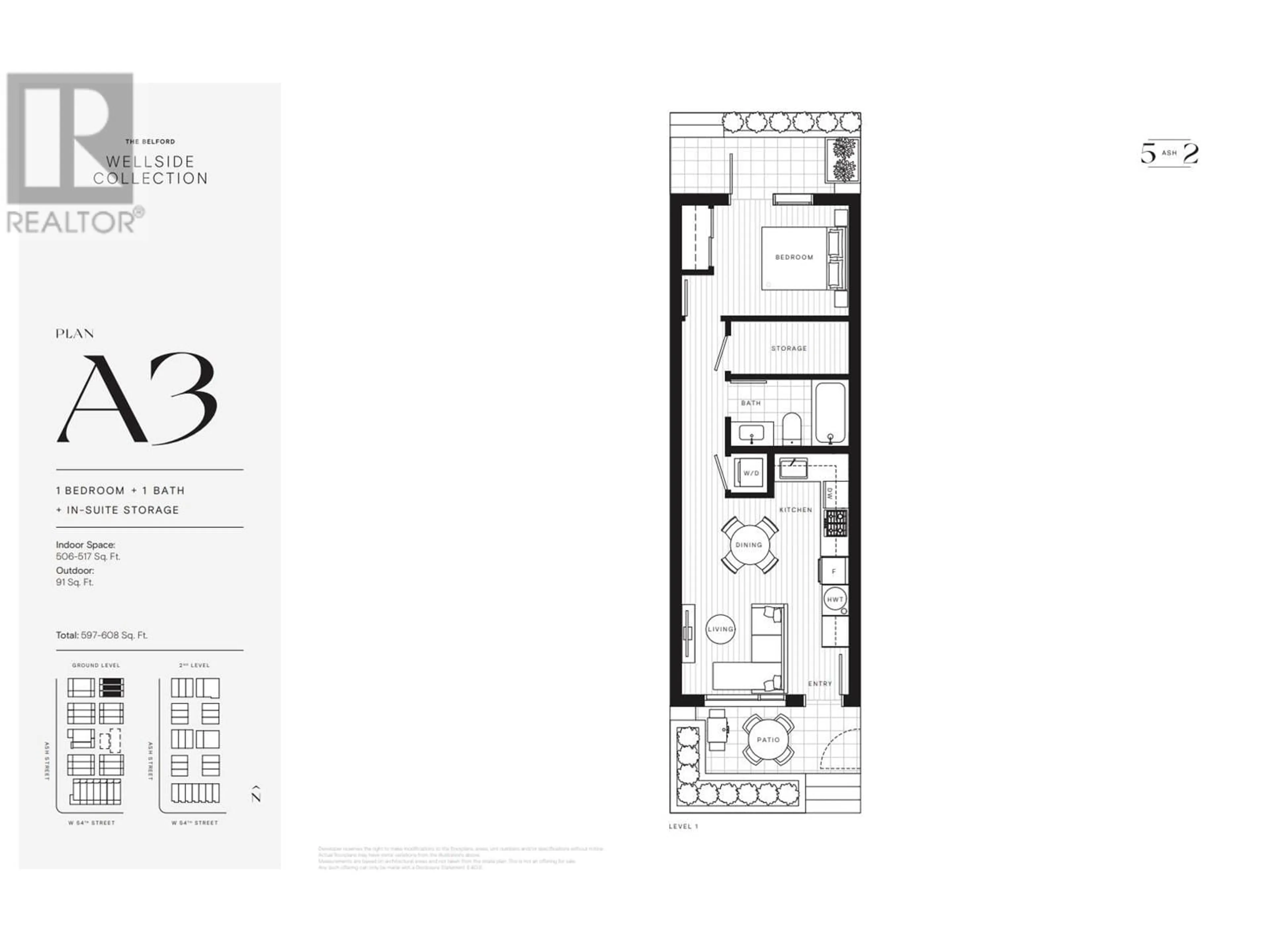 Floor plan for 111 6922 ASH STREET, Vancouver British Columbia V6P3K4