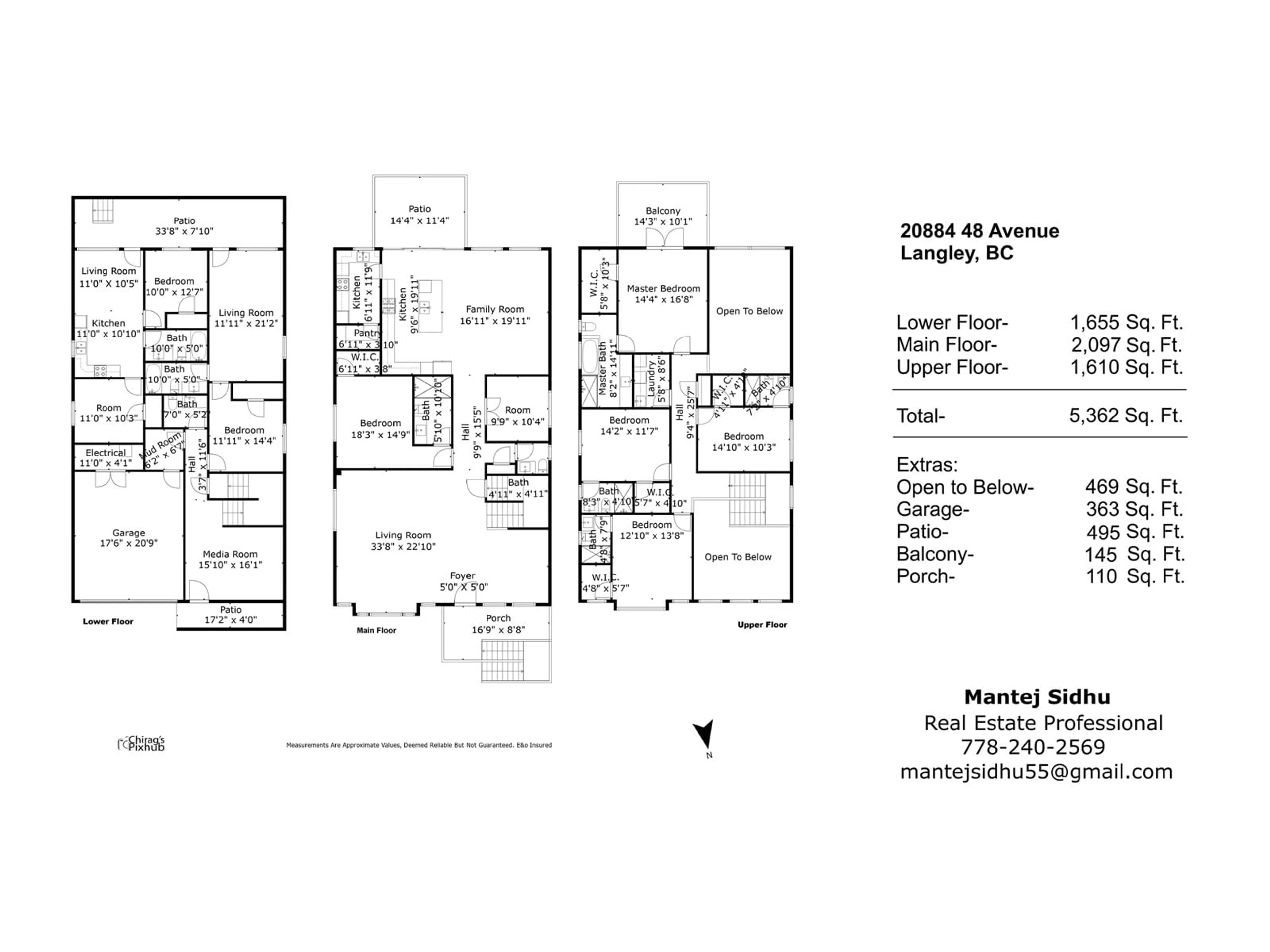 Floor plan for 20884 48, Langley British Columbia V3A3L9