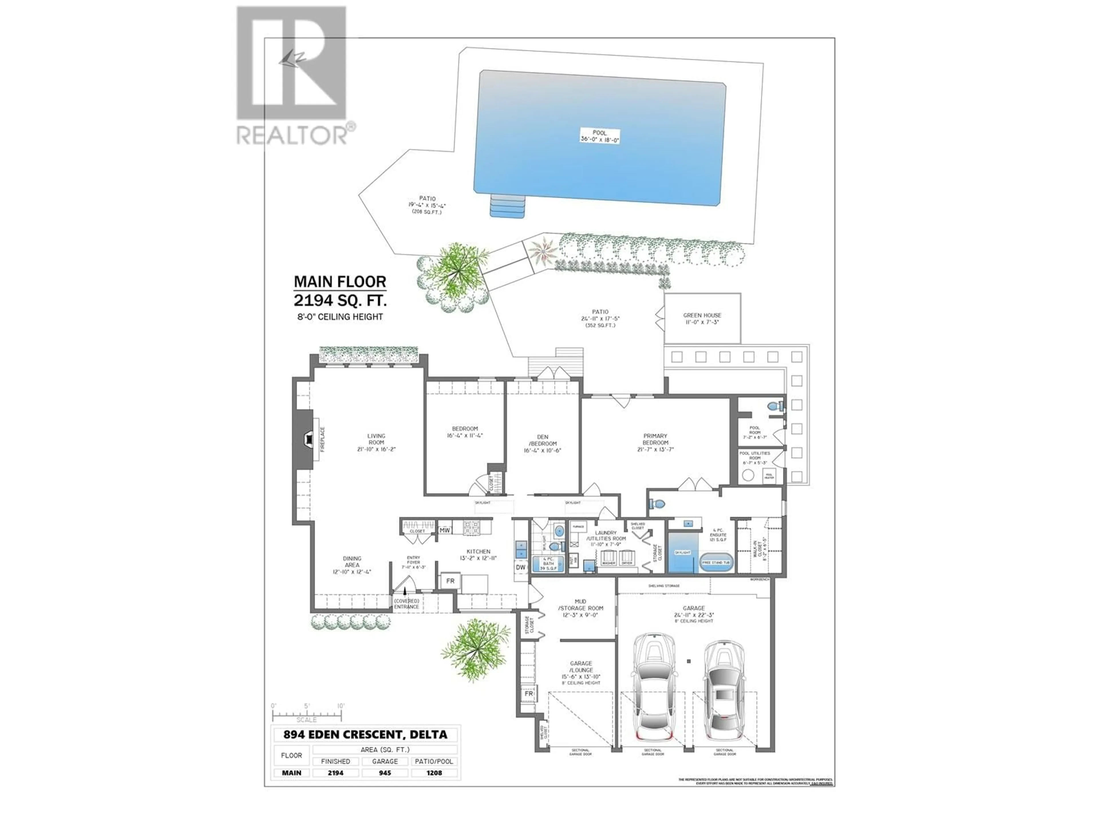 Floor plan for 894 EDEN CRESCENT, Delta British Columbia V4L1W7