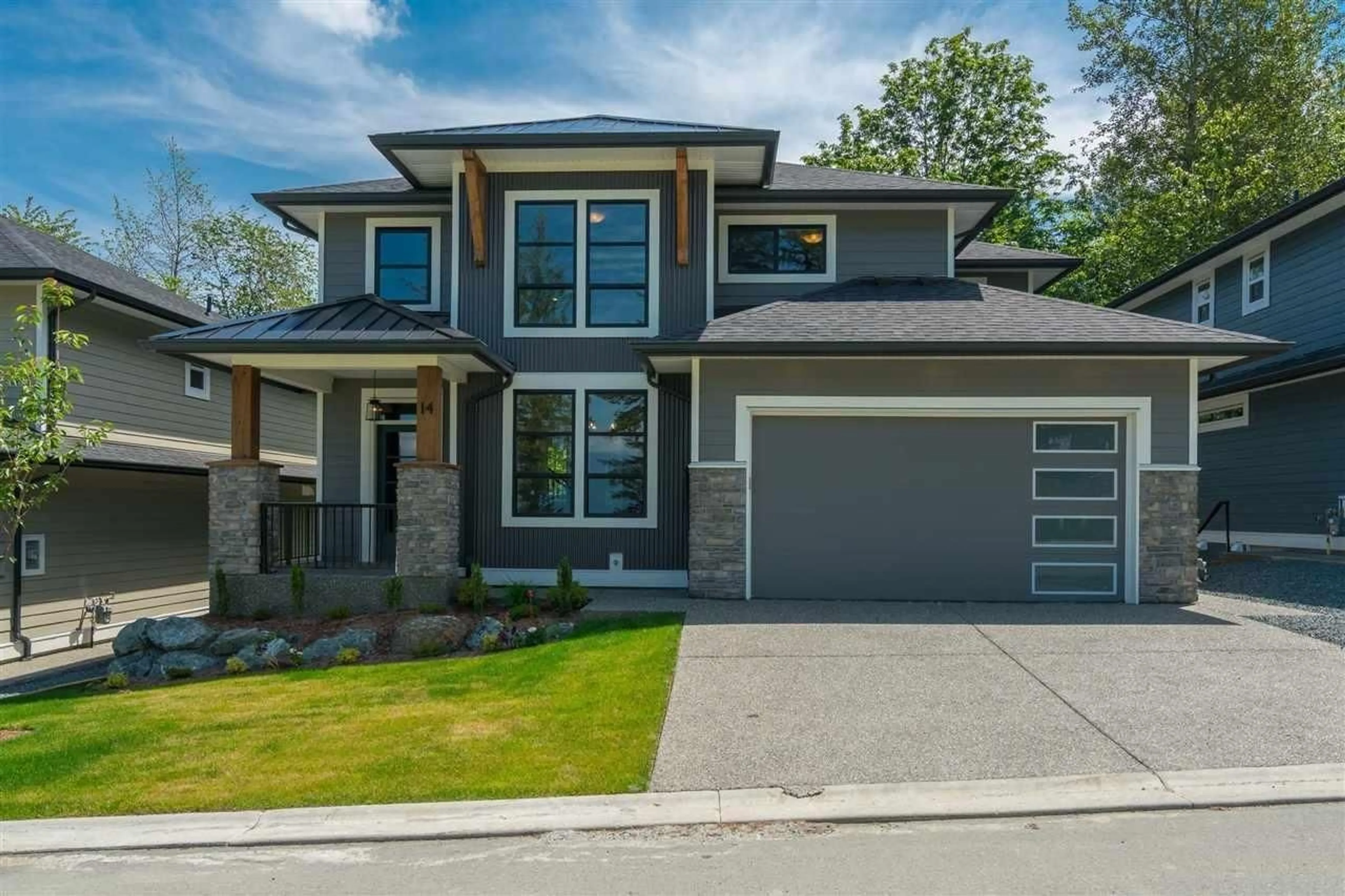 Home with vinyl exterior material, street for 14 4550 TESKEY ROAD|Promontory, Chilliwack British Columbia V2R0C6