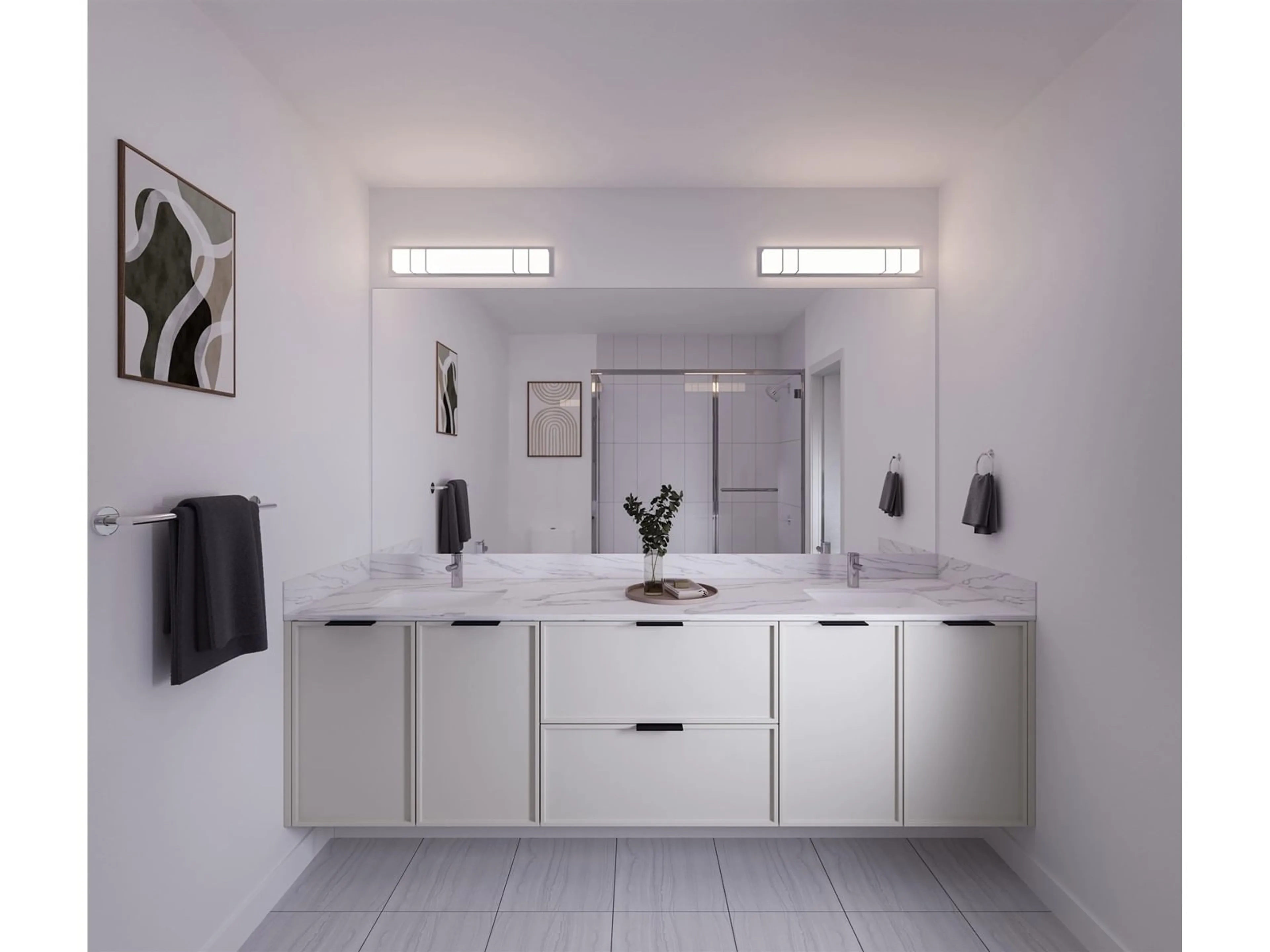 Contemporary bathroom, ceramic/tile floor for 307 - 19952 79A, Langley British Columbia V2Y1S3