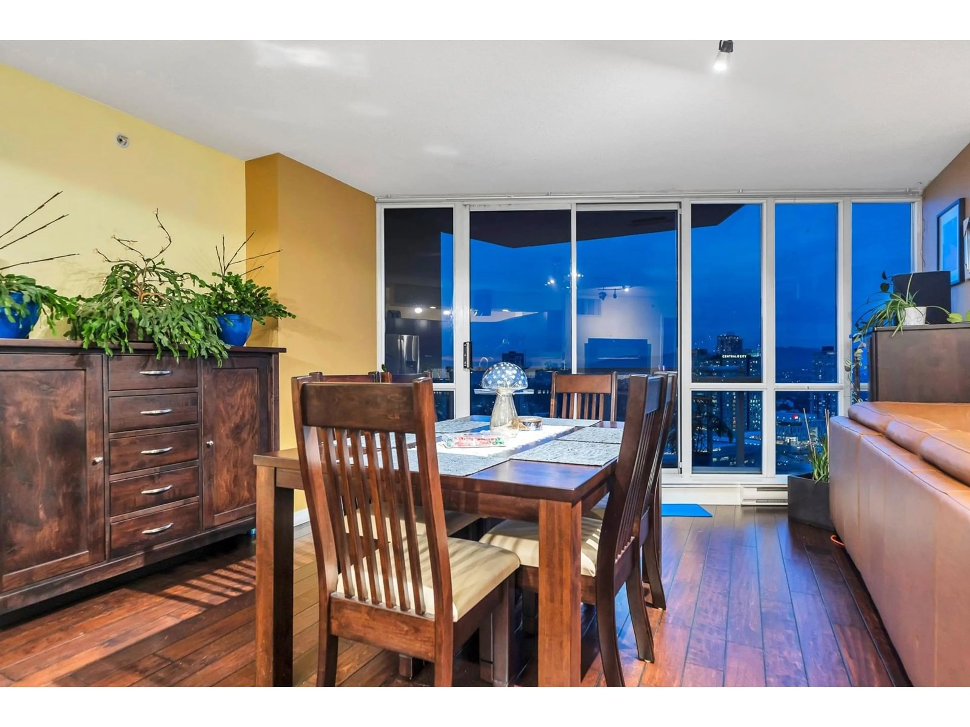 Dining room, wood/laminate floor for 3502 - 13618 100, Surrey British Columbia V3T0A8