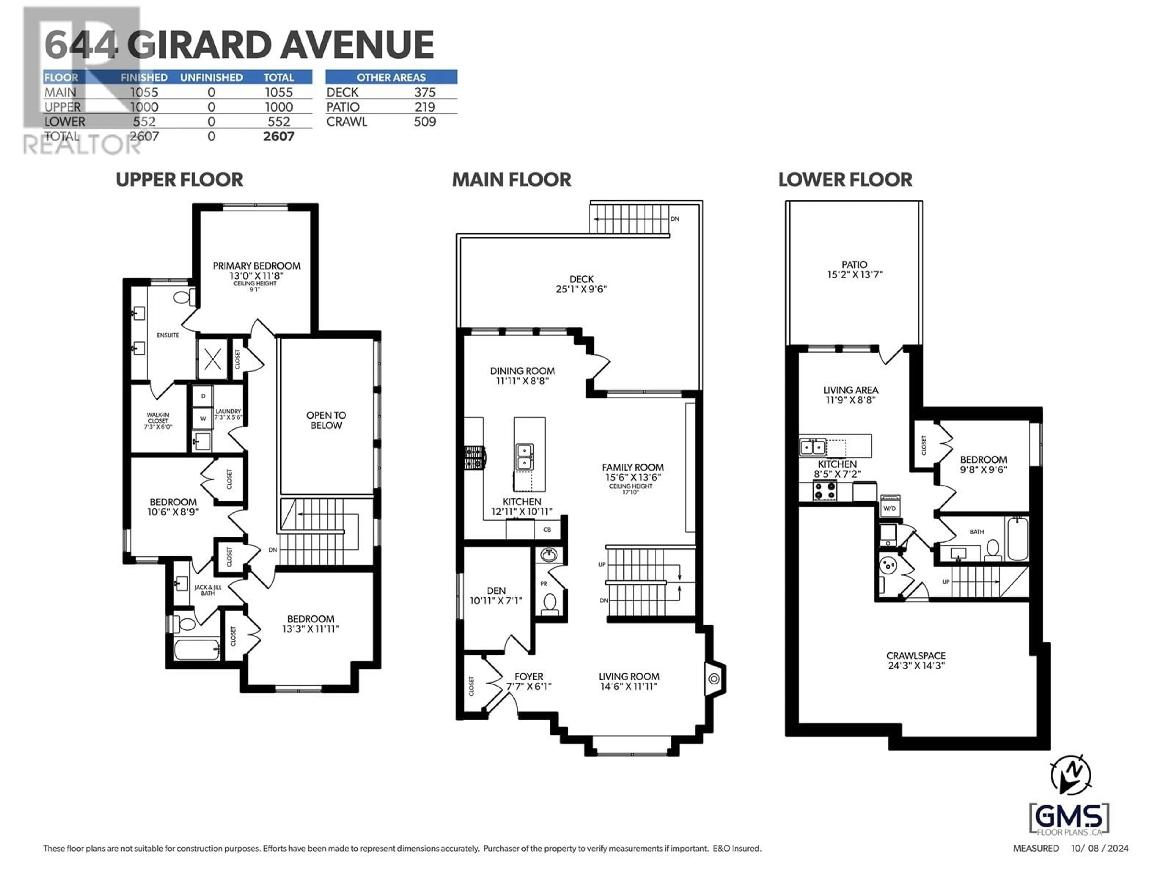 Floor plan for 644A GIRARD AVENUE, Coquitlam British Columbia V3K1S8