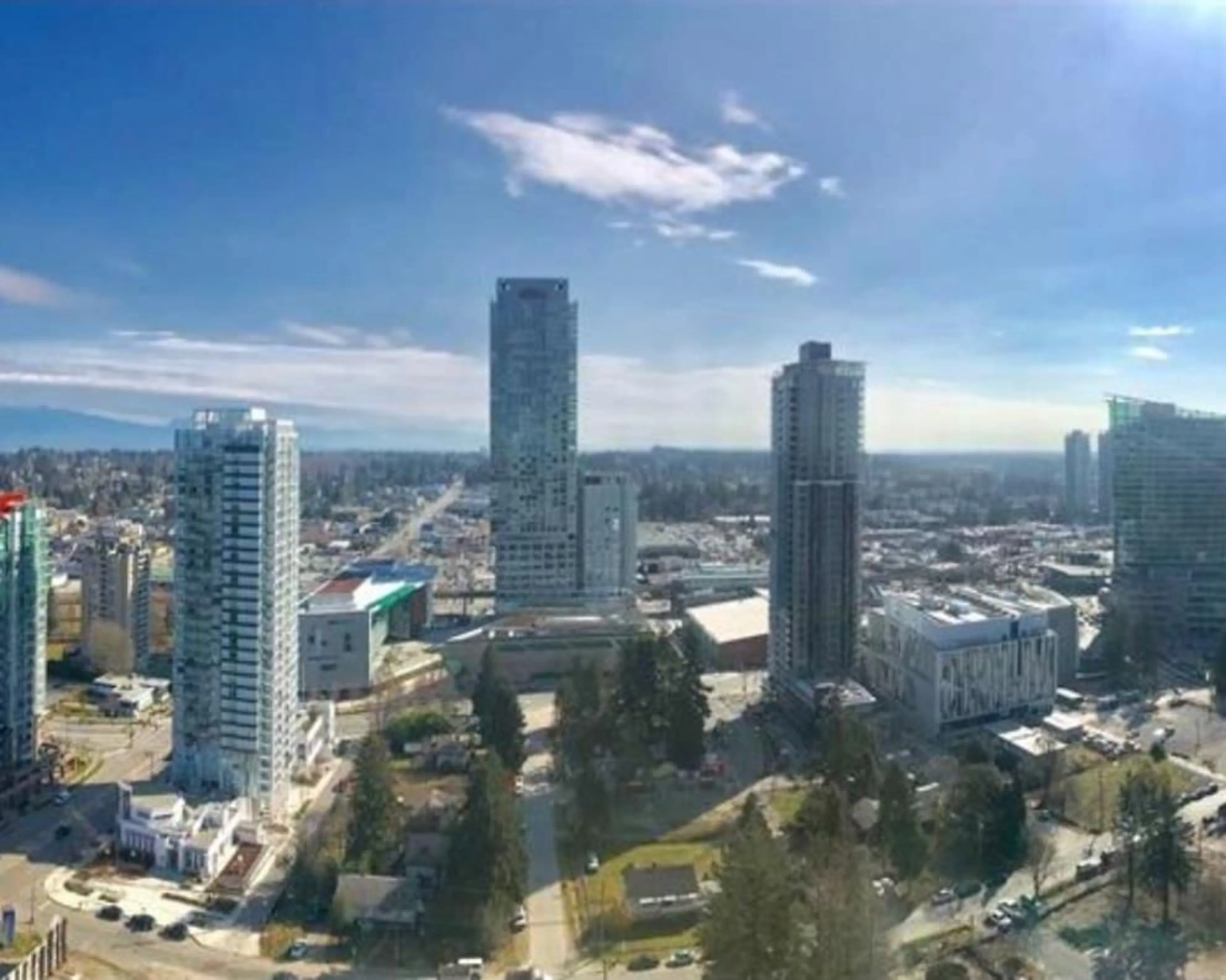 A pic from outside/outdoor area/front of a property/back of a property/a pic from drone, city buildings view from balcony for 2501 - 13303 CENTRAL, Surrey British Columbia V3T0K6