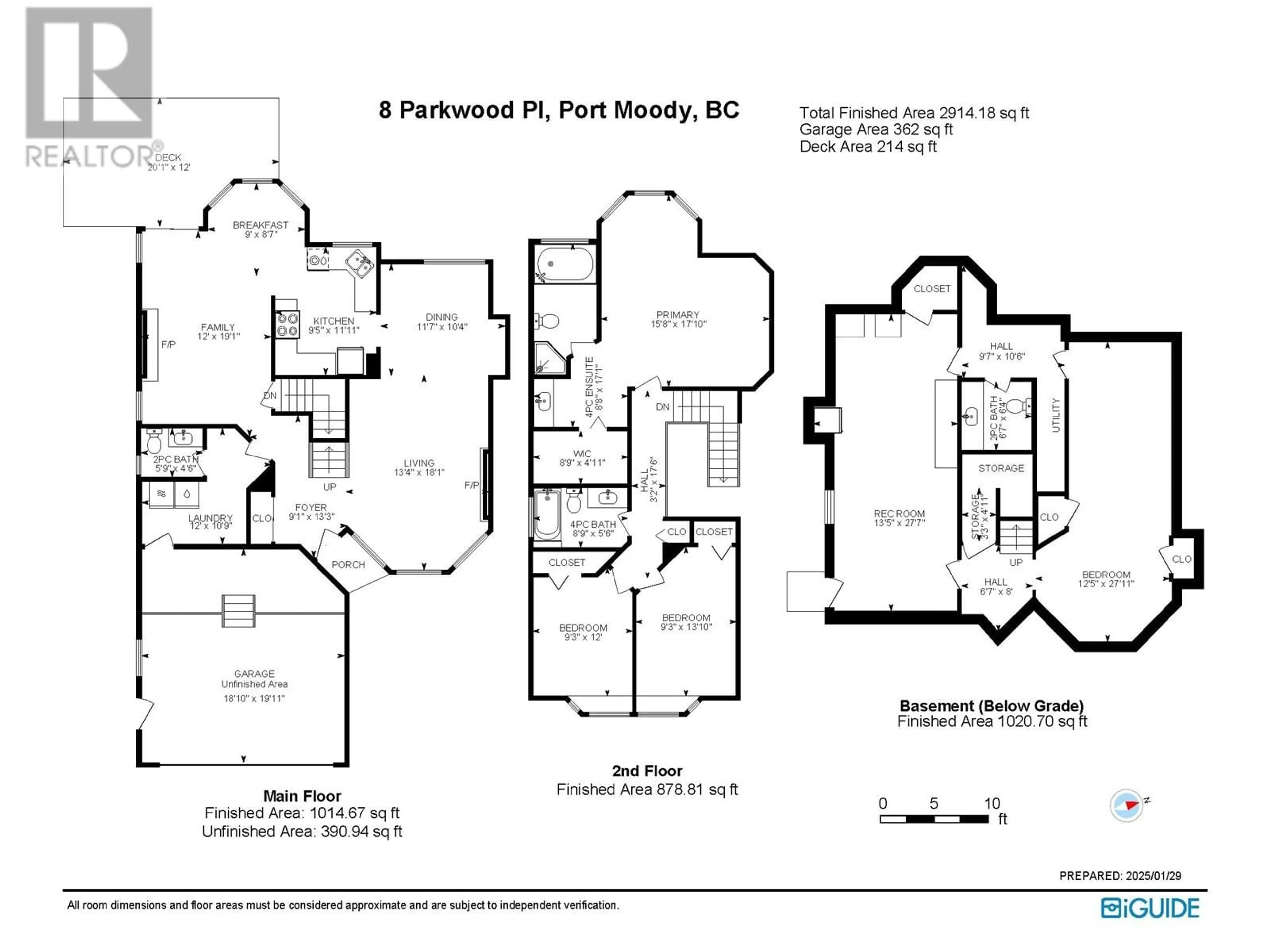 Floor plan for 8 PARKWOOD PLACE, Port Moody British Columbia V3H4K6