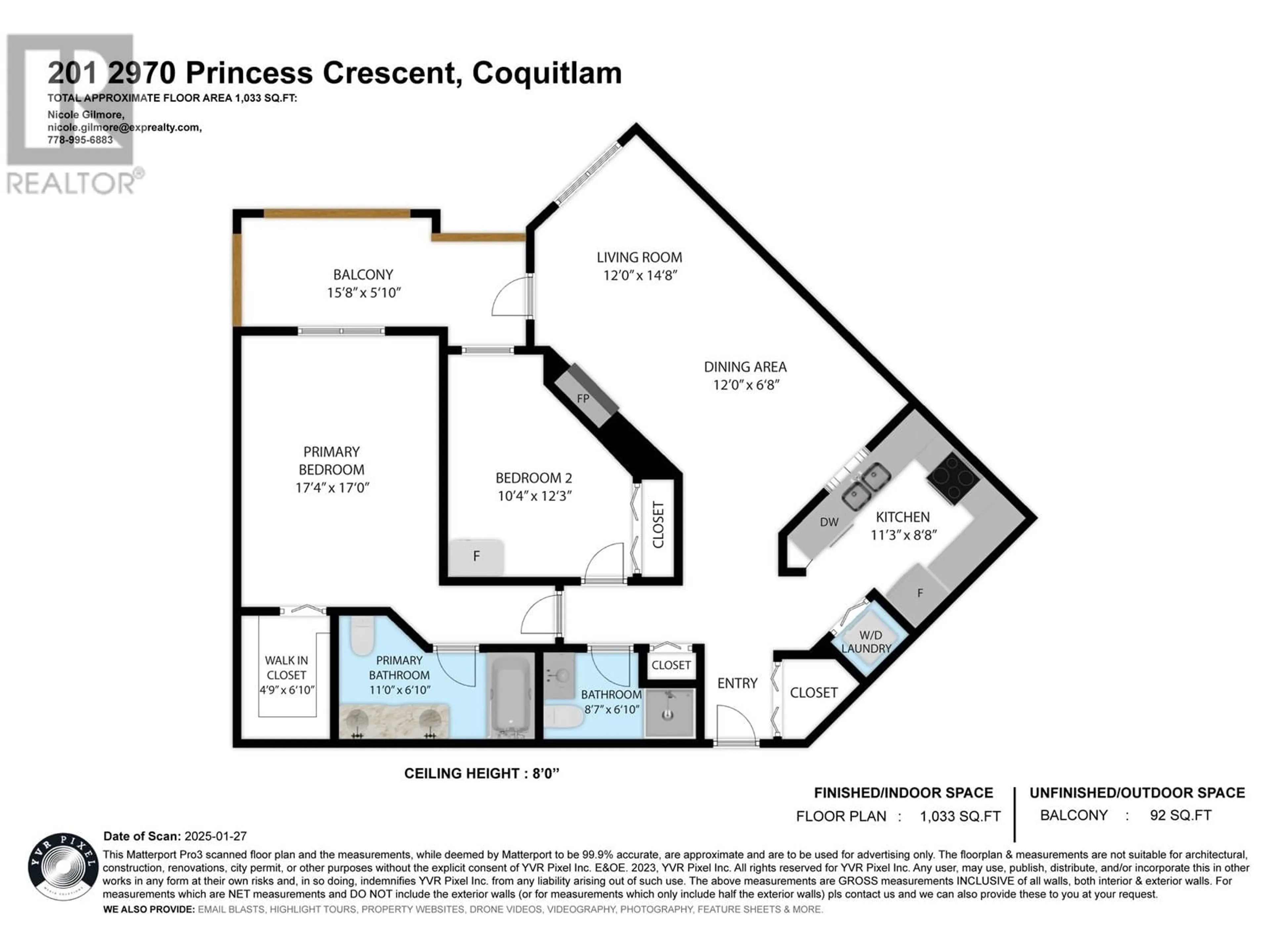 Floor plan for 201 2970 PRINCESS CRESCENT, Coquitlam British Columbia V3B7N3