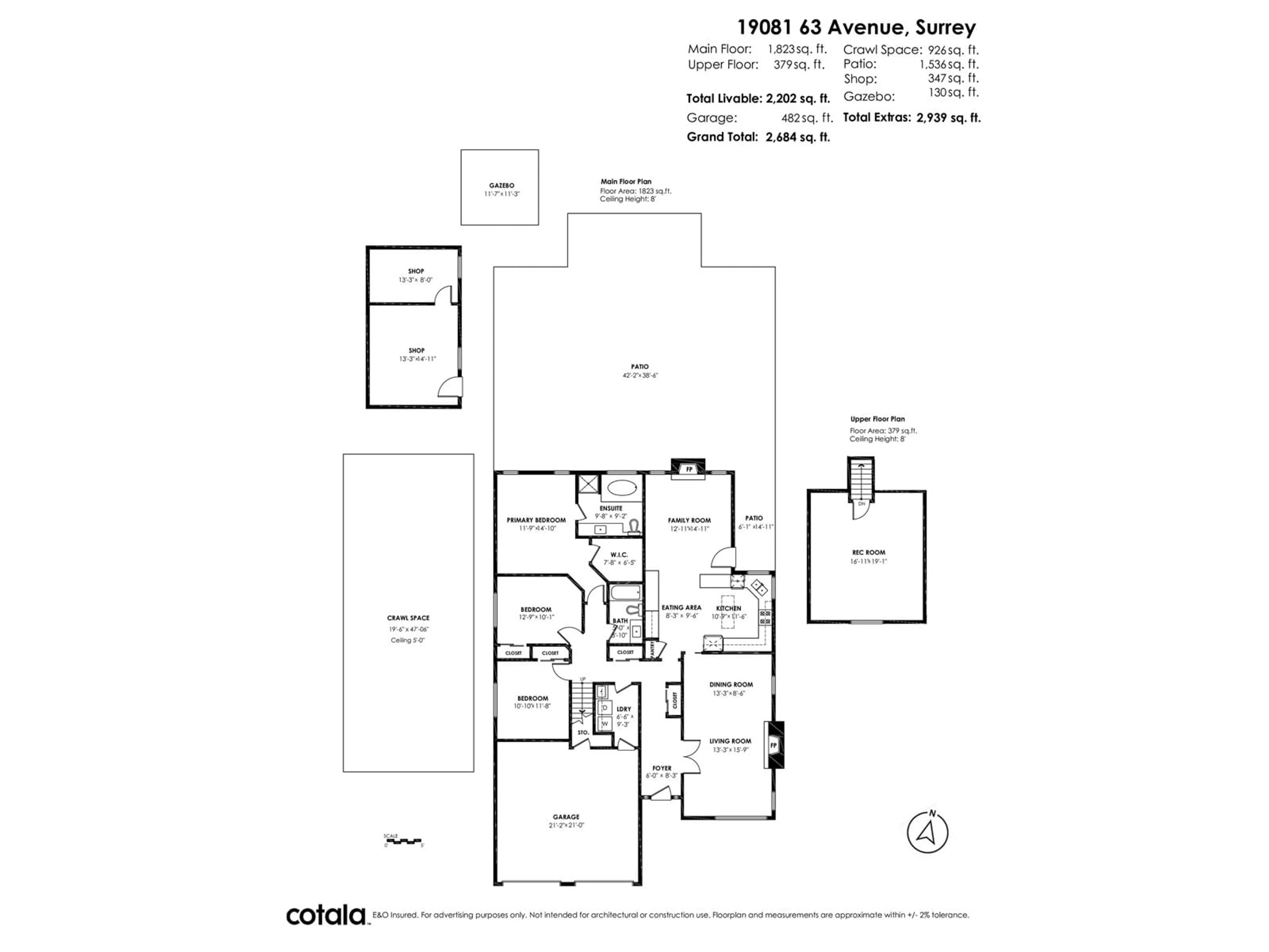 Floor plan for 19081 63 AVENUE, Surrey British Columbia V3S8G7