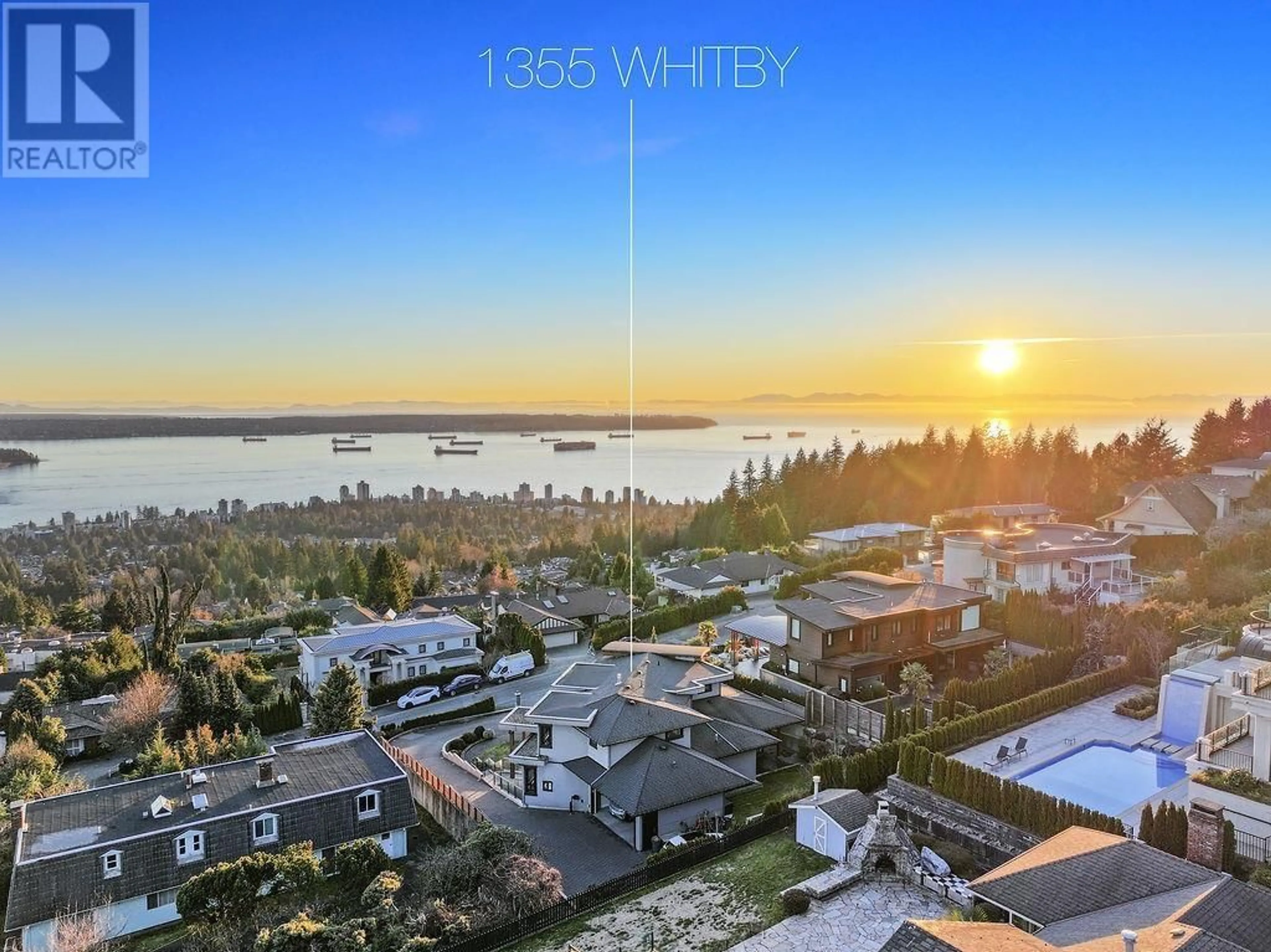 A pic from outside/outdoor area/front of a property/back of a property/a pic from drone, water/lake/river/ocean view for 1355 WHITBY ROAD, West Vancouver British Columbia V7S2N4