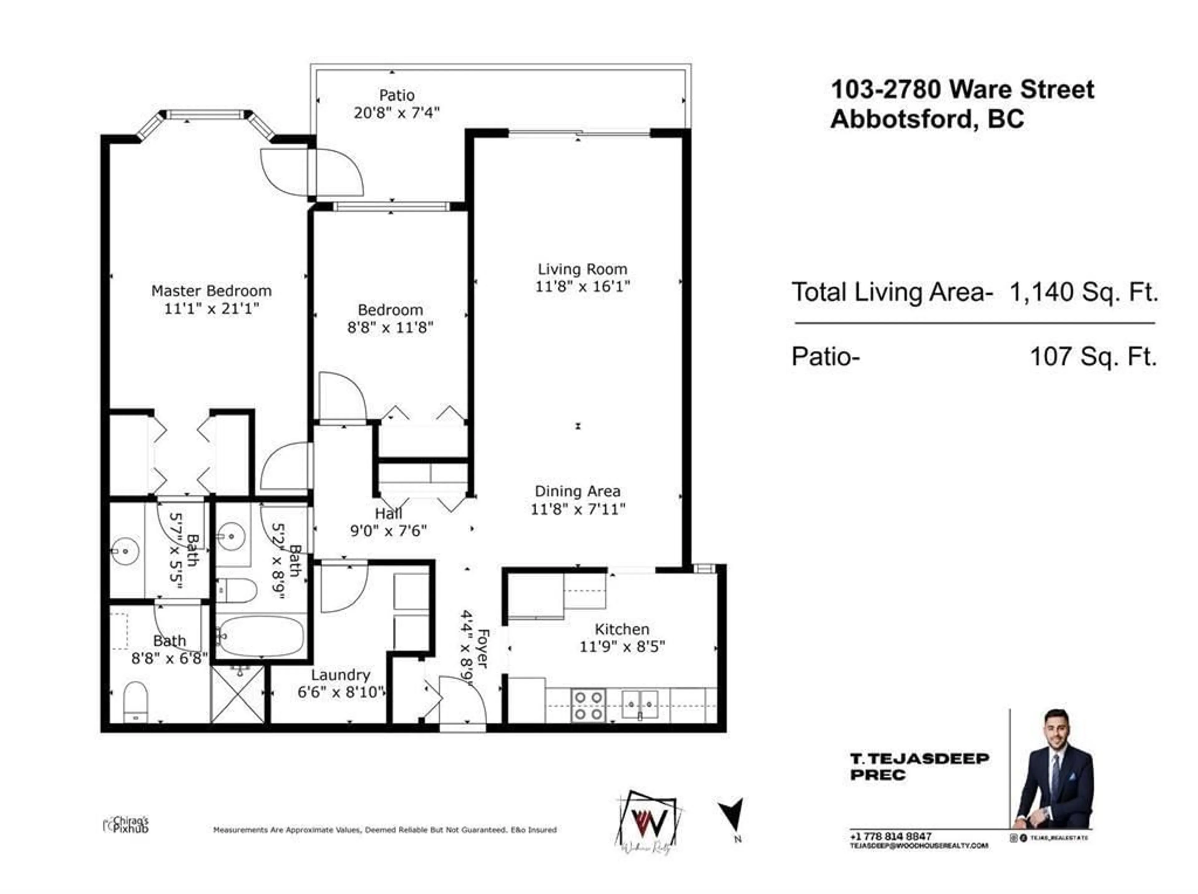 Floor plan for 103 2780 WARE STREET, Abbotsford British Columbia V3T0S3